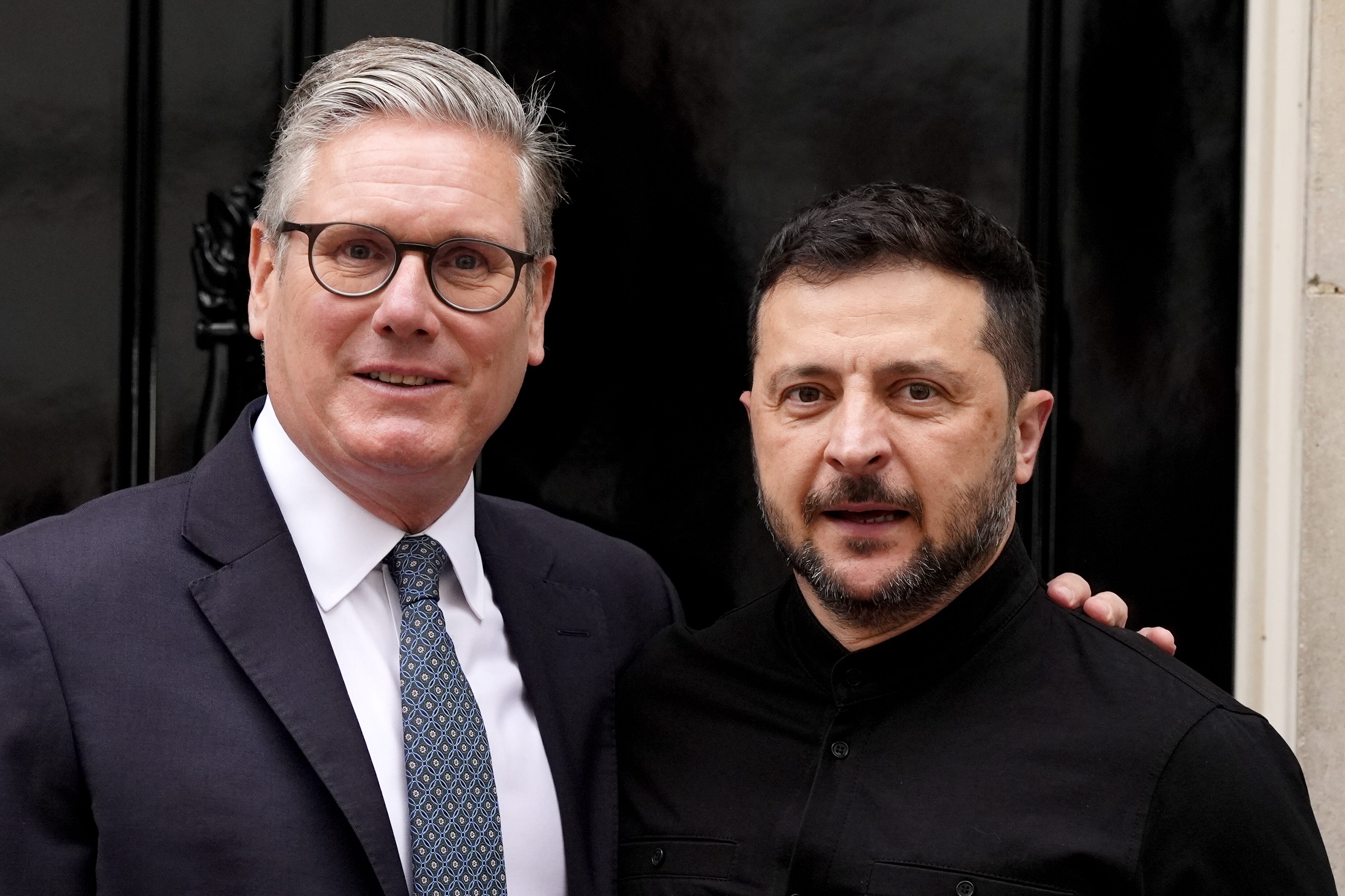 Prime Minister Sir Keir Starmer praised Ukrainian President Volodymyr Zelensky for his commitment to a ‘just and lasting’ peace (Jordan Pettitt/PA)