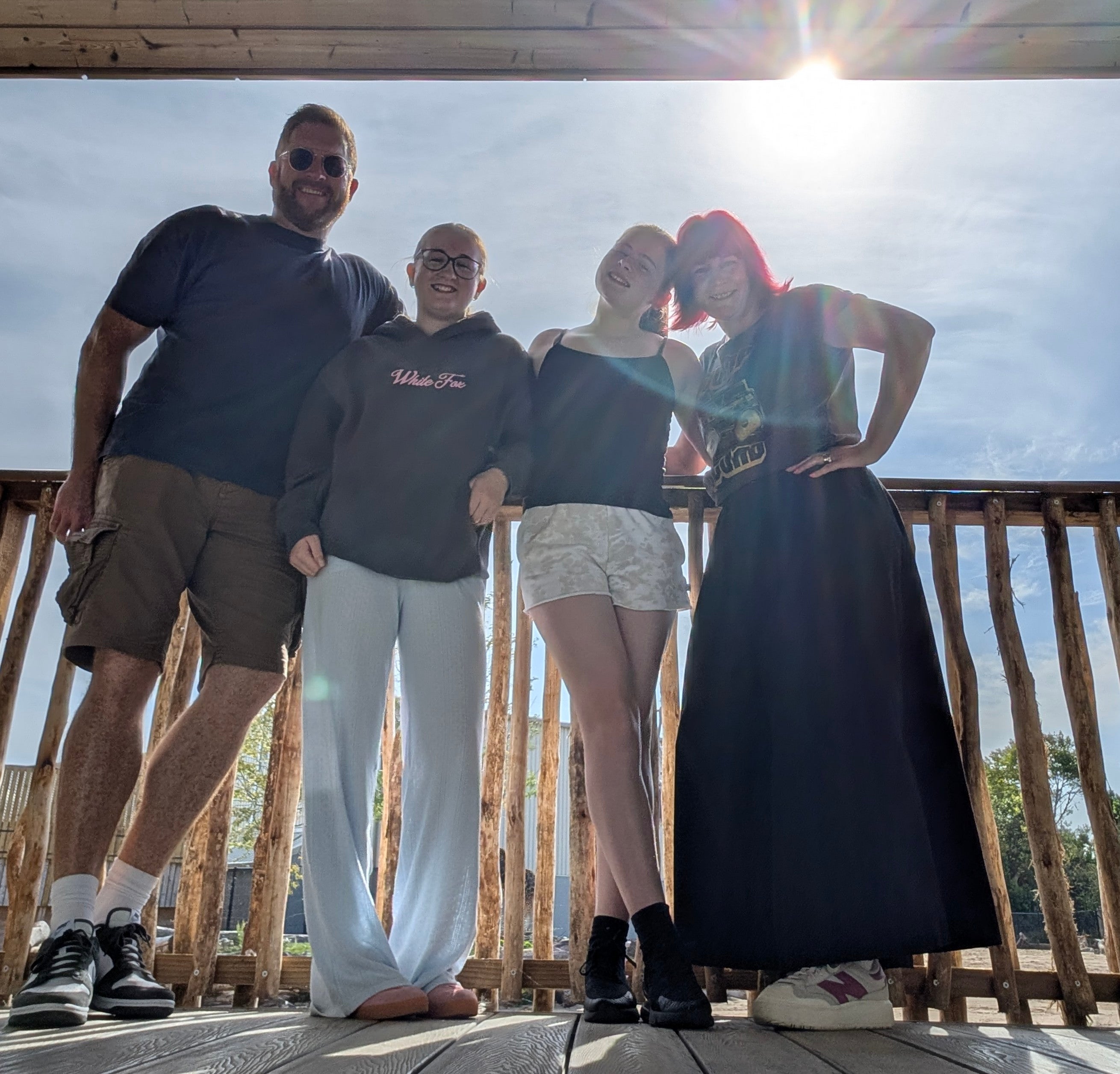 Writer Claire Spreadbury and her family