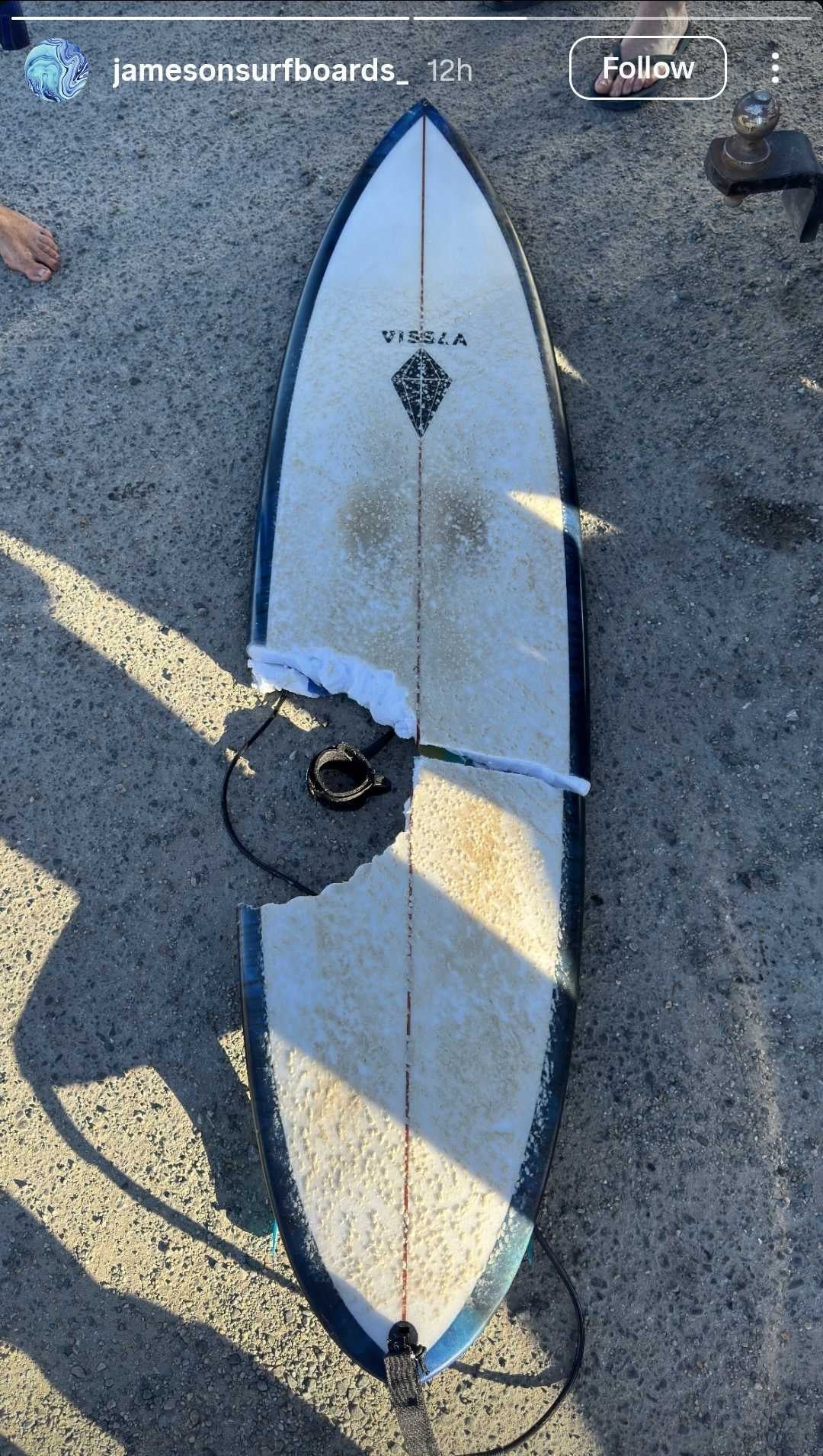 A huge chunk was taken from the board