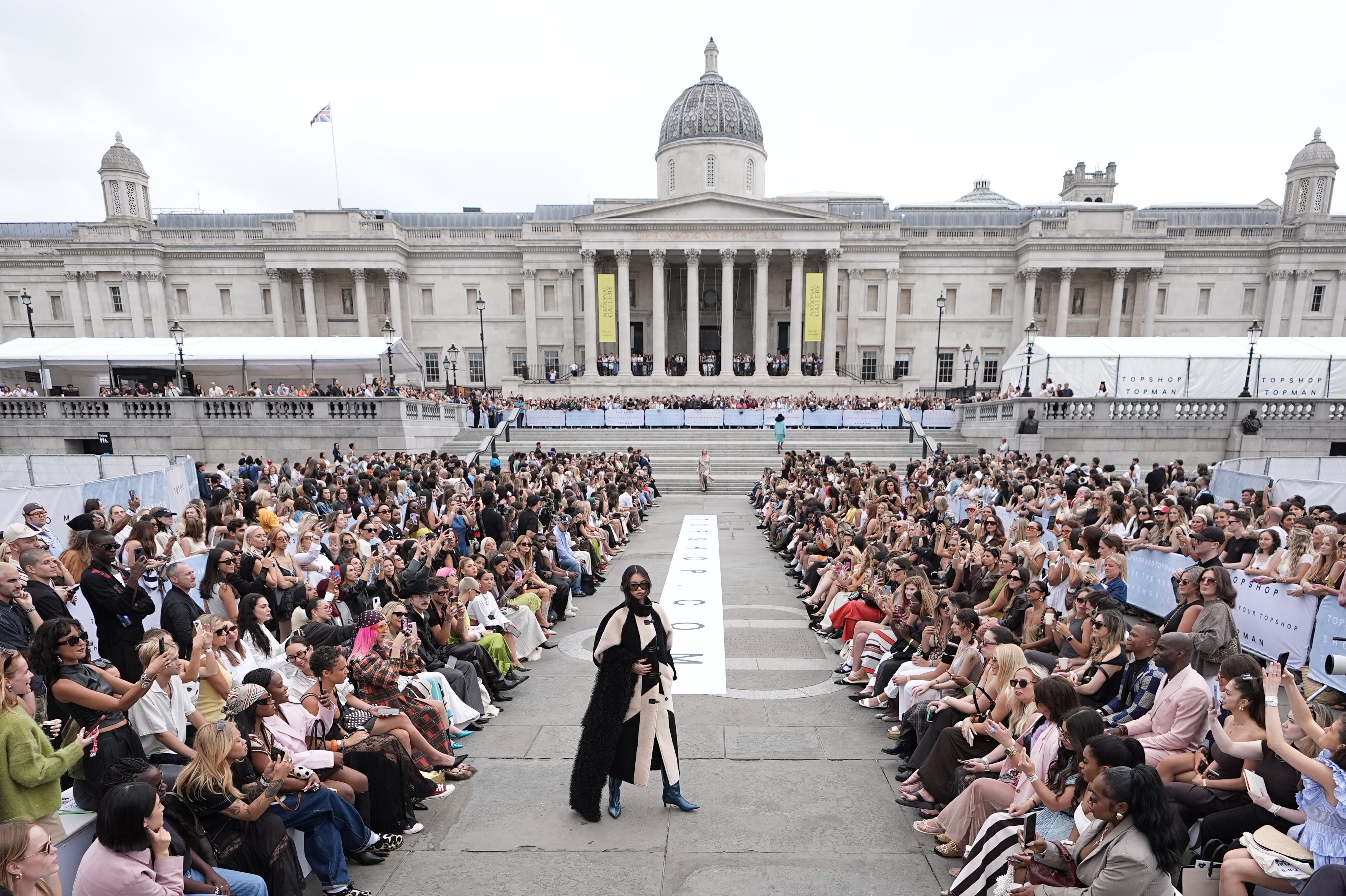 A new era for Topshop was ushered in with a catwalk show in Trafalgar Square on Saturday