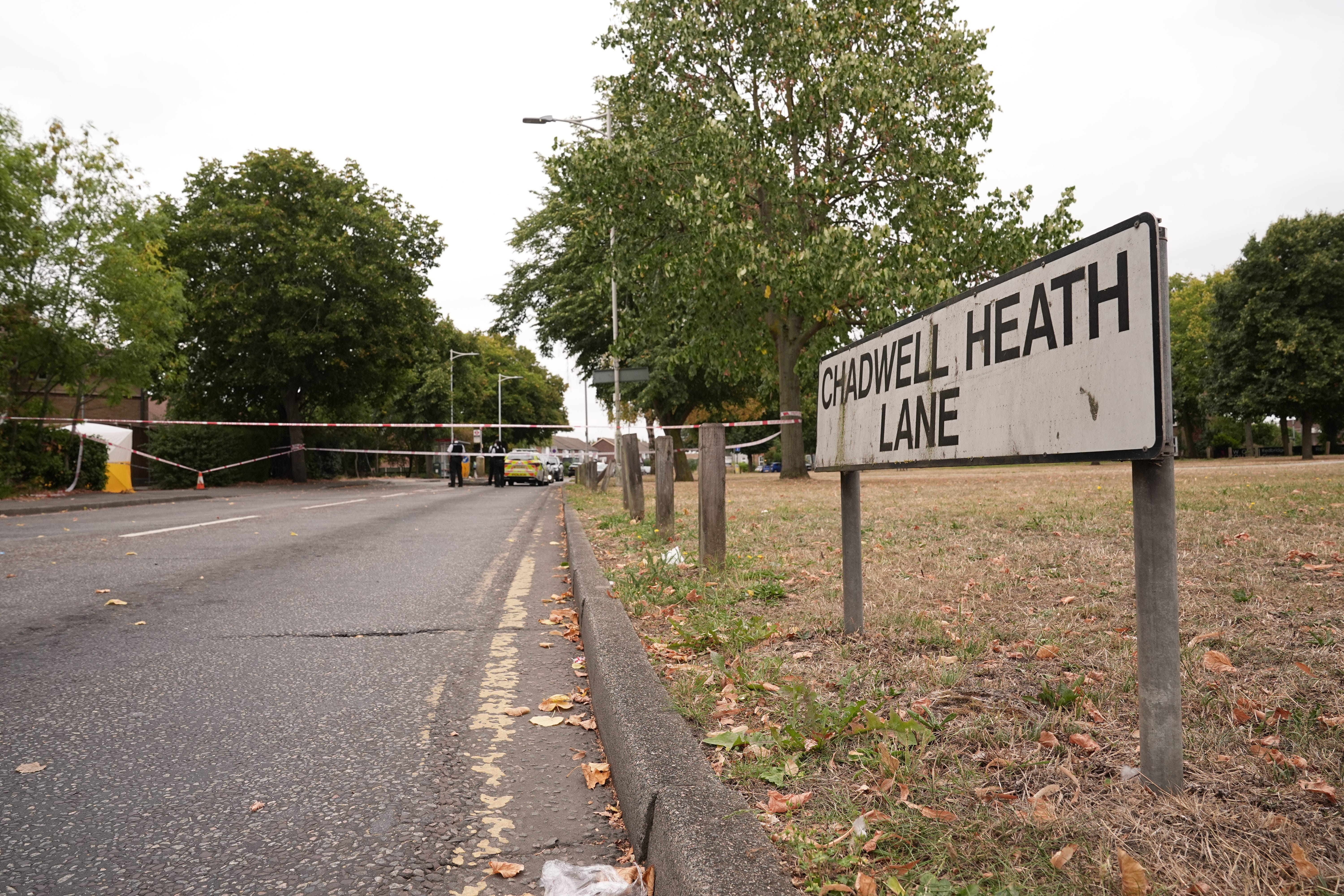 A police tent at the scene in Chadwell Heath Lane, Chadwell Heath, near Romford (Aaron Chown/PA)