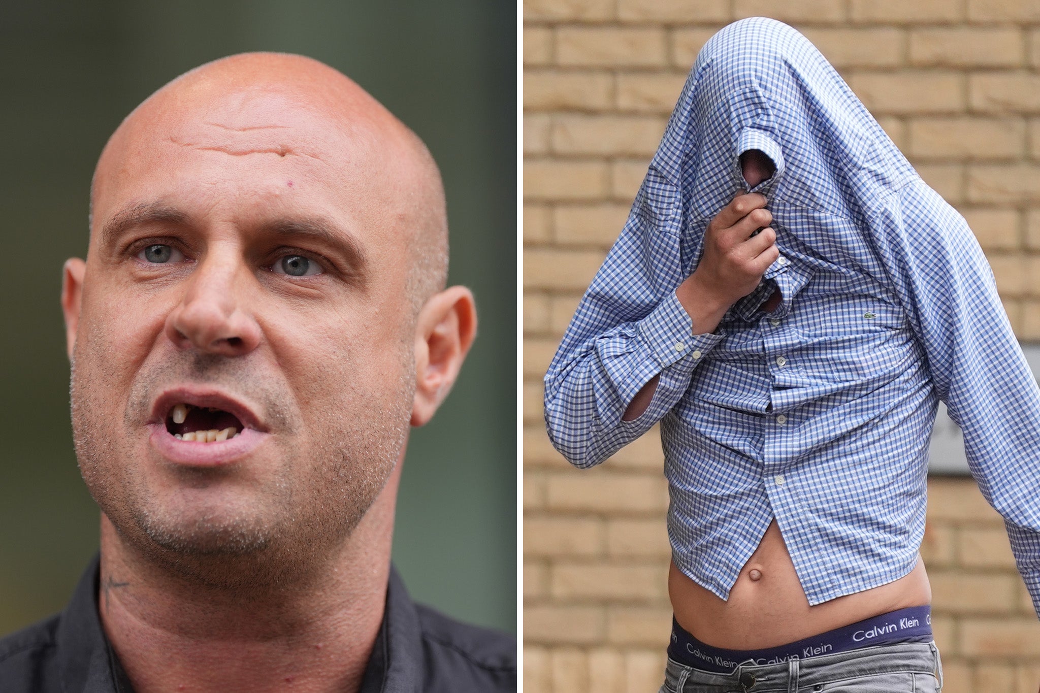 Jonathan Glover (L) and Shaun Thompson at Chelmsford Crown Court