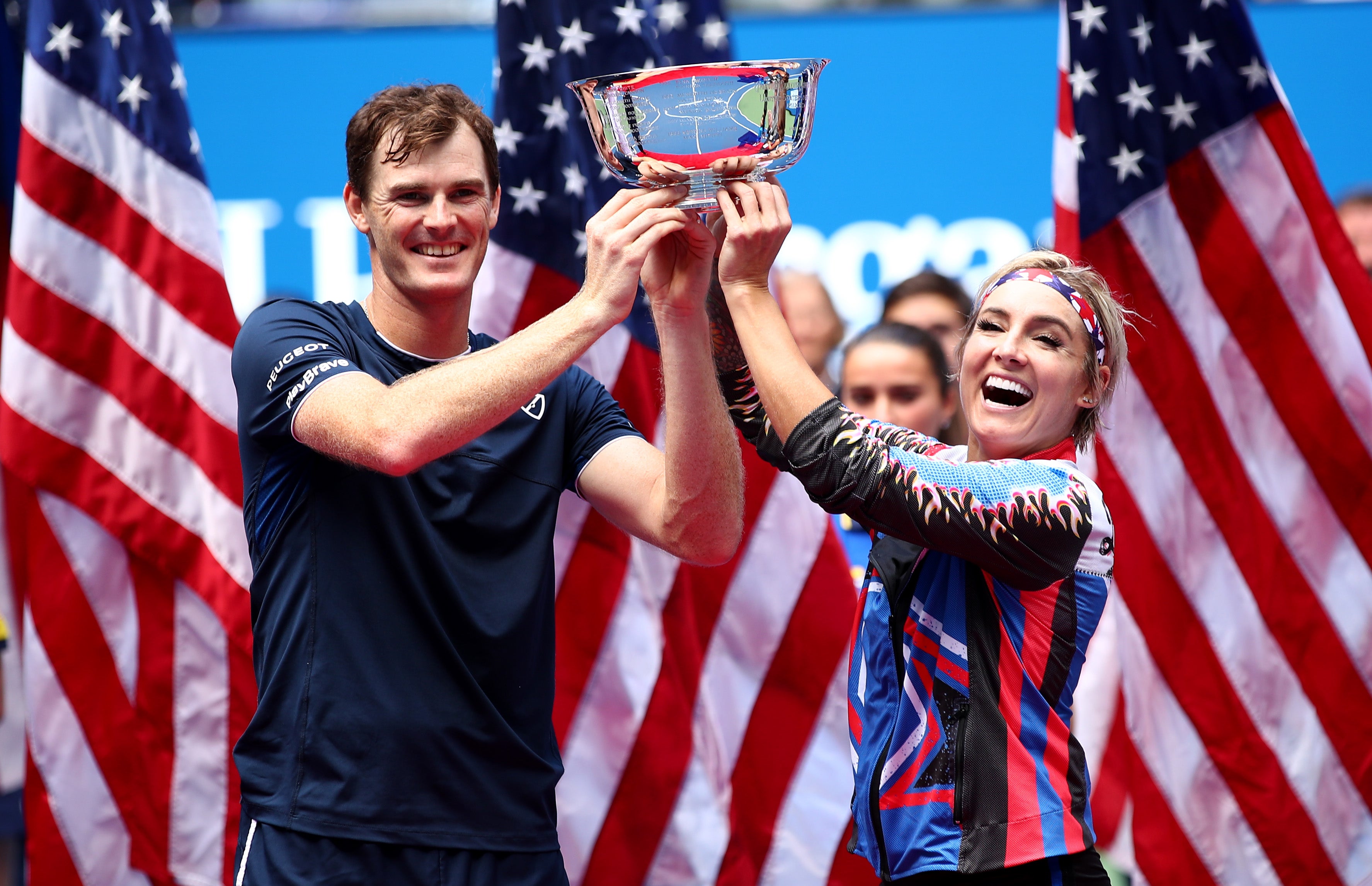 Jamie Murray (left) has won three US Open mixed doubles titles