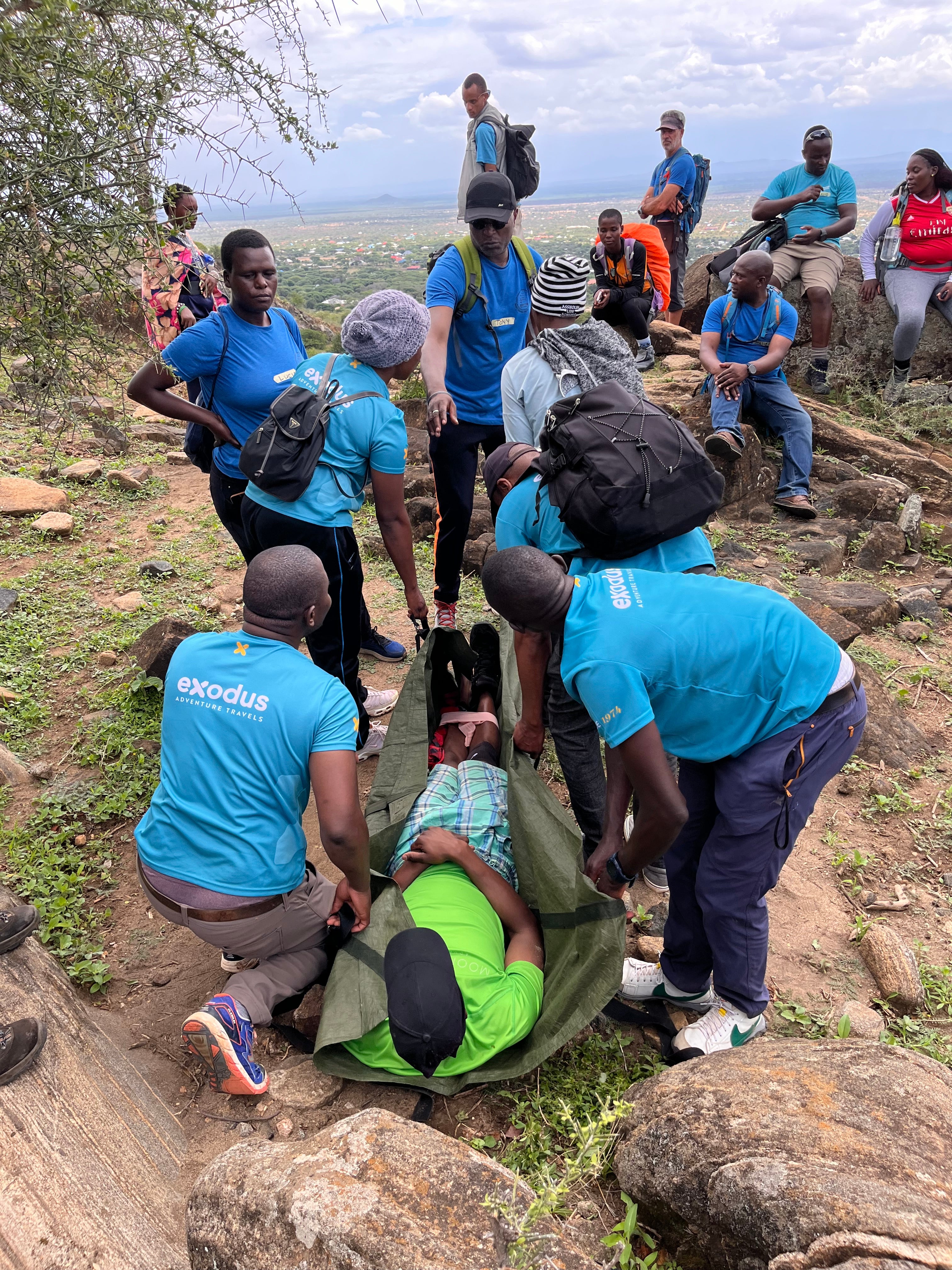 Mountain evacuation practice