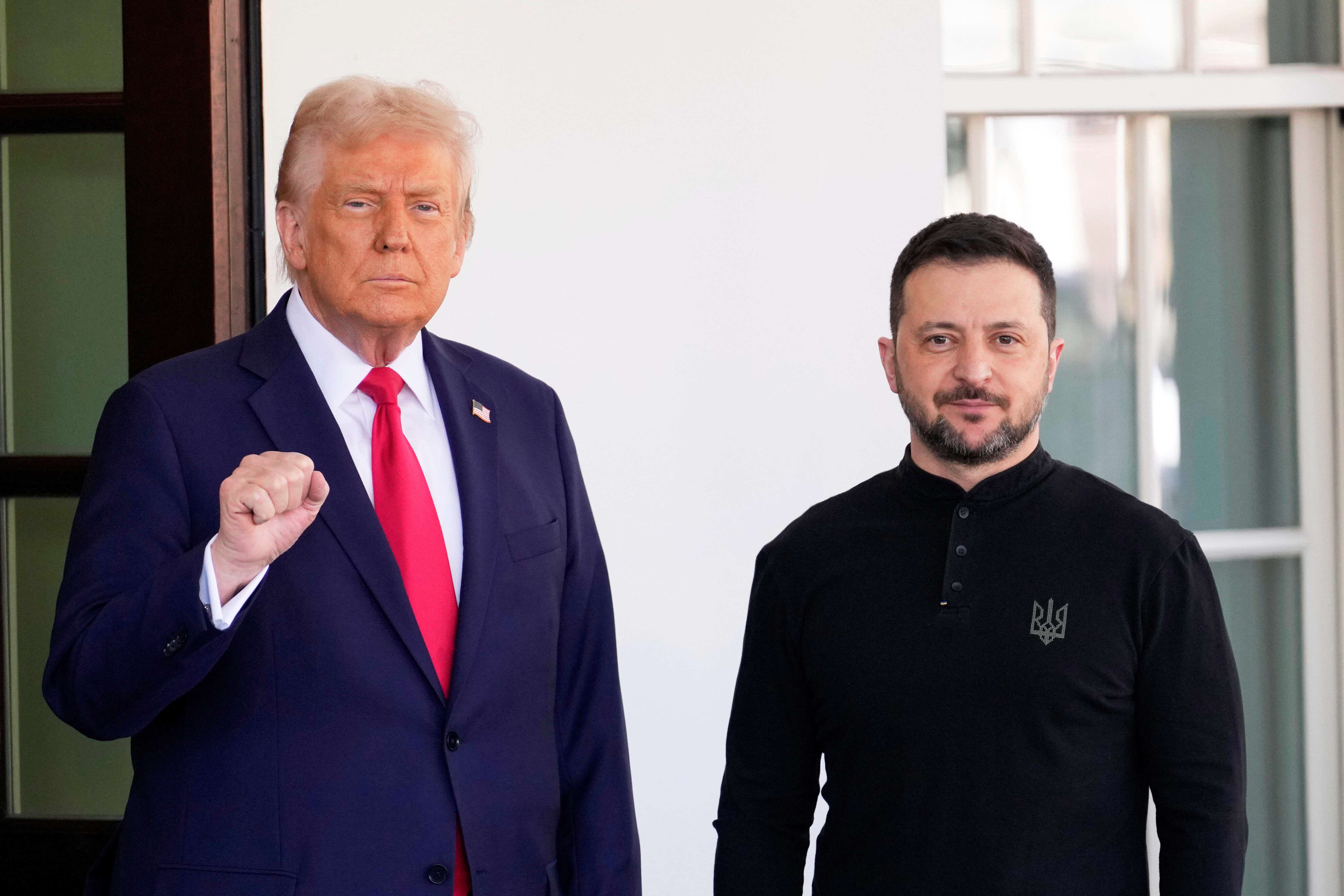 Donald Trump will meet Volodymyr Zelensky and other European leaders (Ben Curtis/AP)