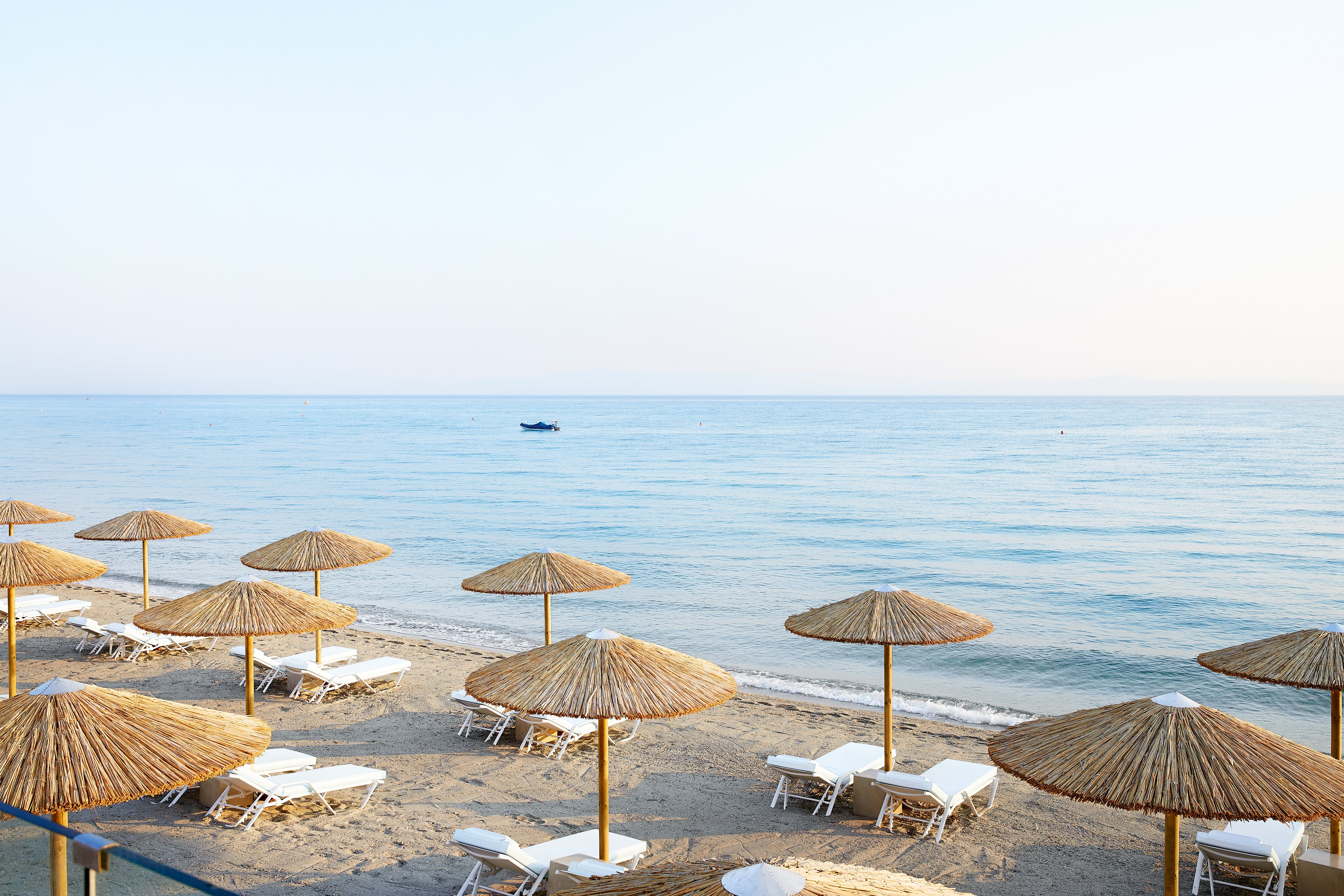 Domes Noruz Kassandra is set on a quiet stretch of beach in Halkidiki, Greece
