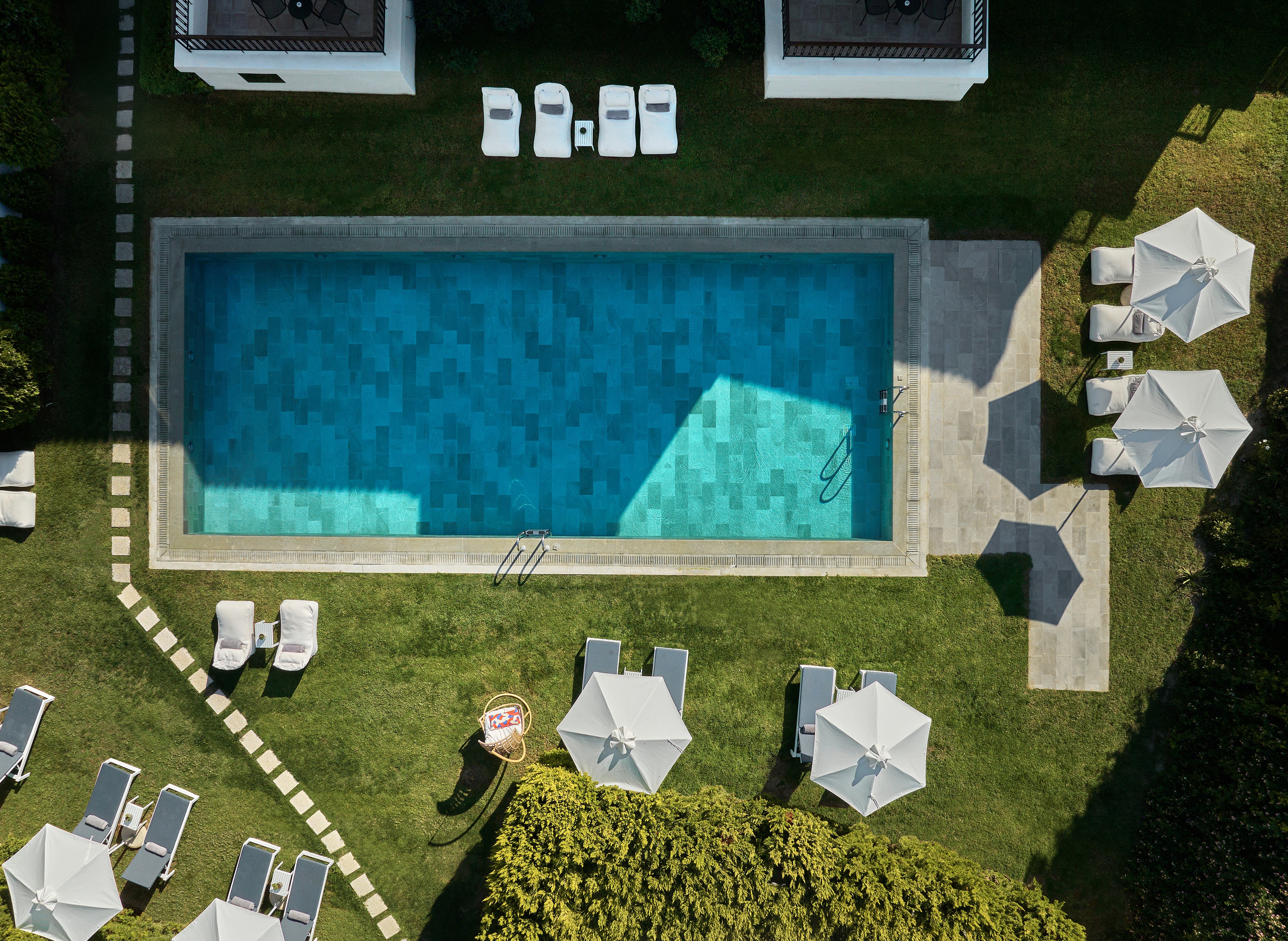 The new pool area at Domes Noruz Kassandra is tucked away in a private setting