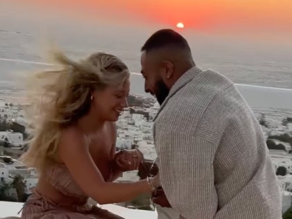 Molly Rainford said yes to Tyler West’s proposal immediately – to the backdrop of a sunset