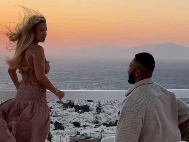 Tyler West surprises Molly Rainford with romantic Mykonos proposal