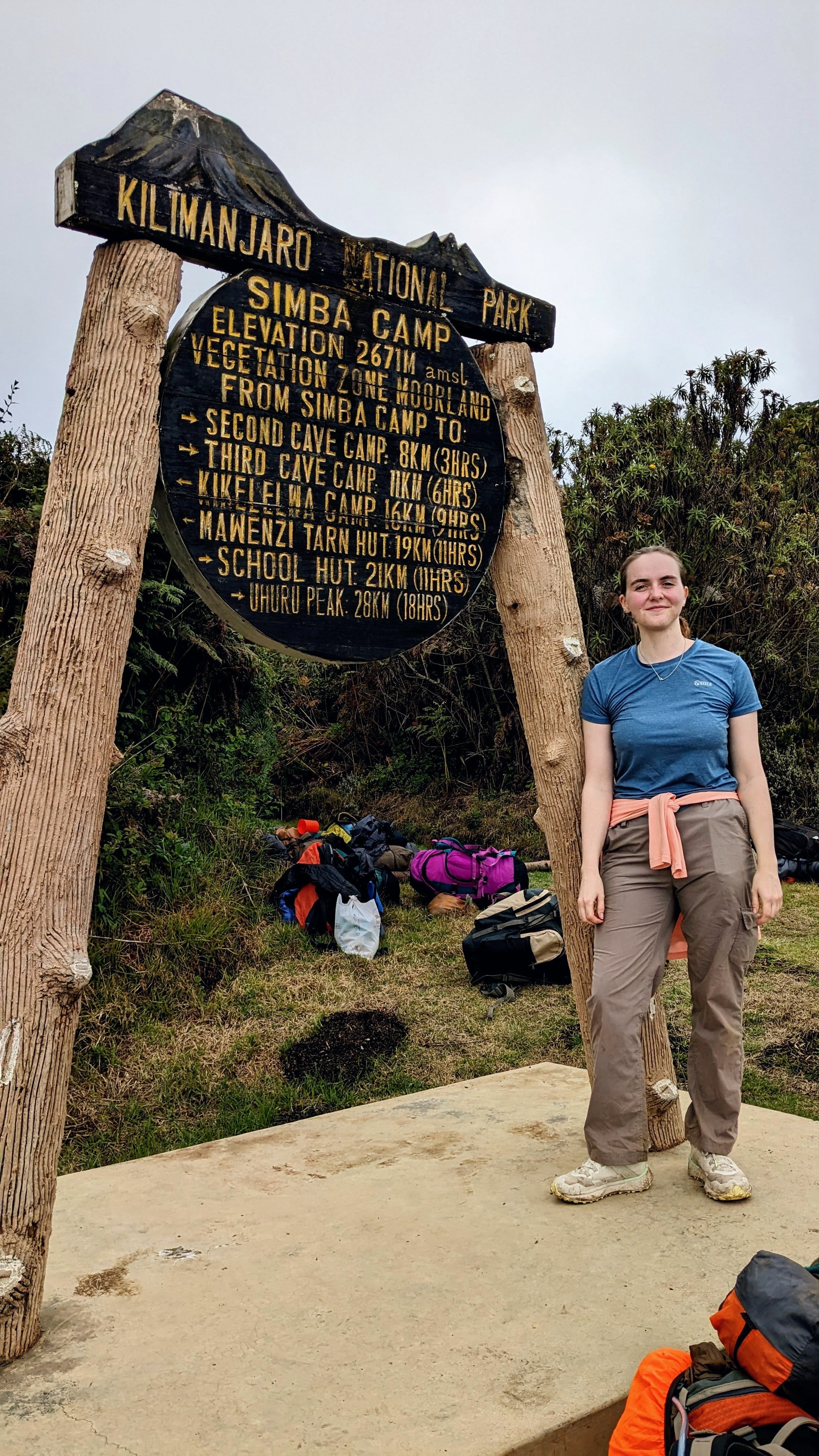 Annaliese Smith at Simba Camp on Kilimanjaro’s Rongai Route