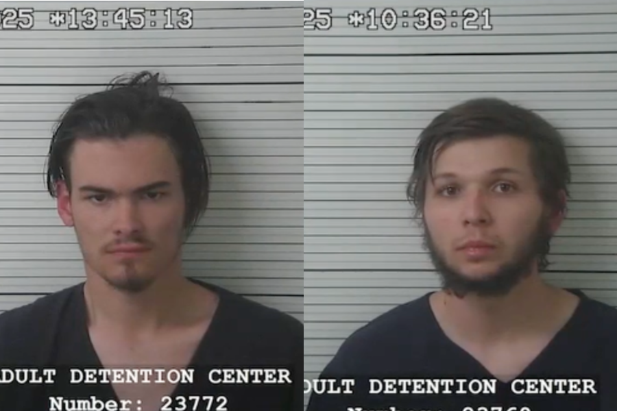 Rainor Joiner and David Degroat (left to right) have been charged with murdering their roommate, Matthew McLaughlin, in New Mexico.