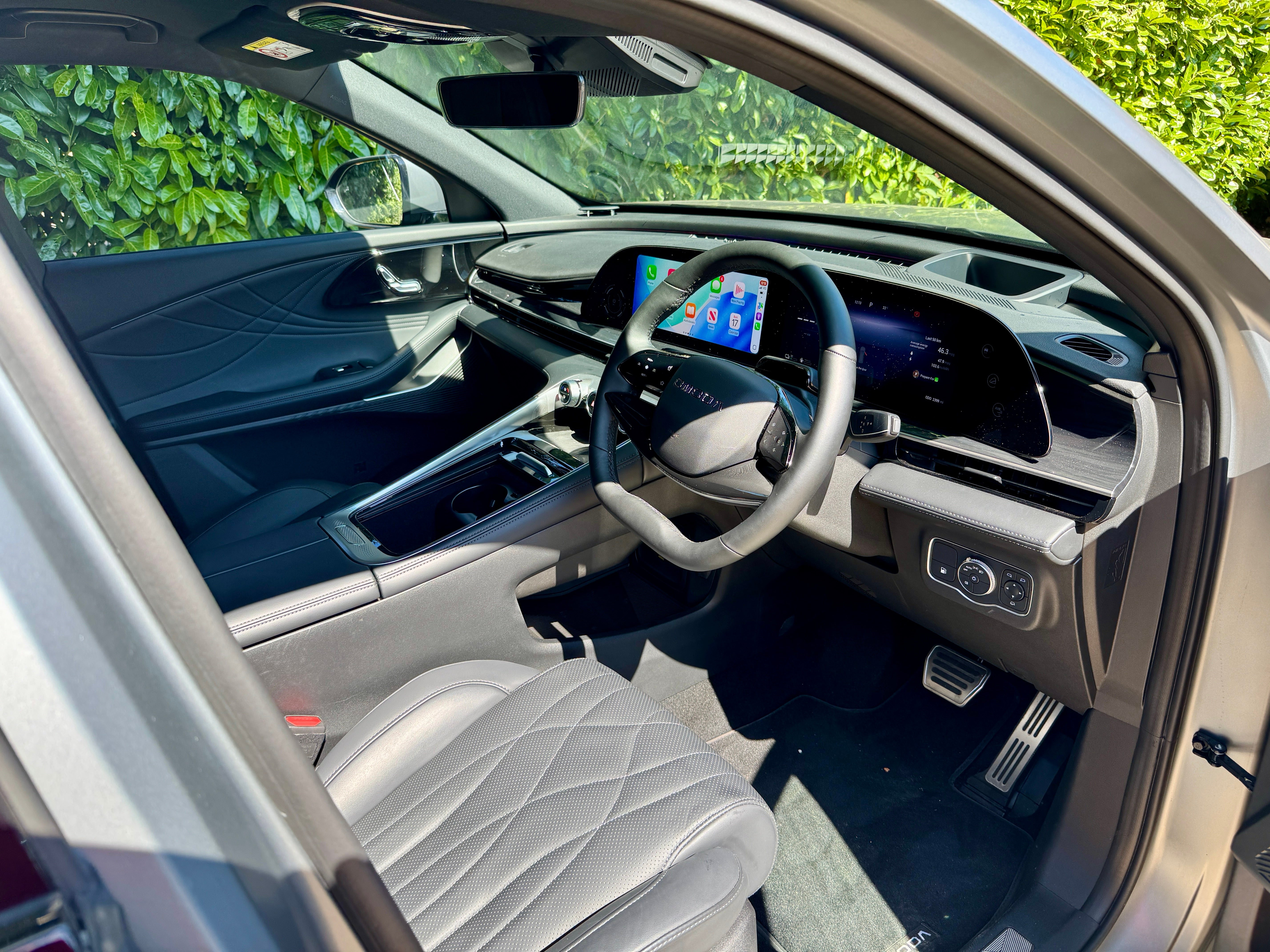 The Omoda 9's interior is smart and well made, but the driving position is a bit high