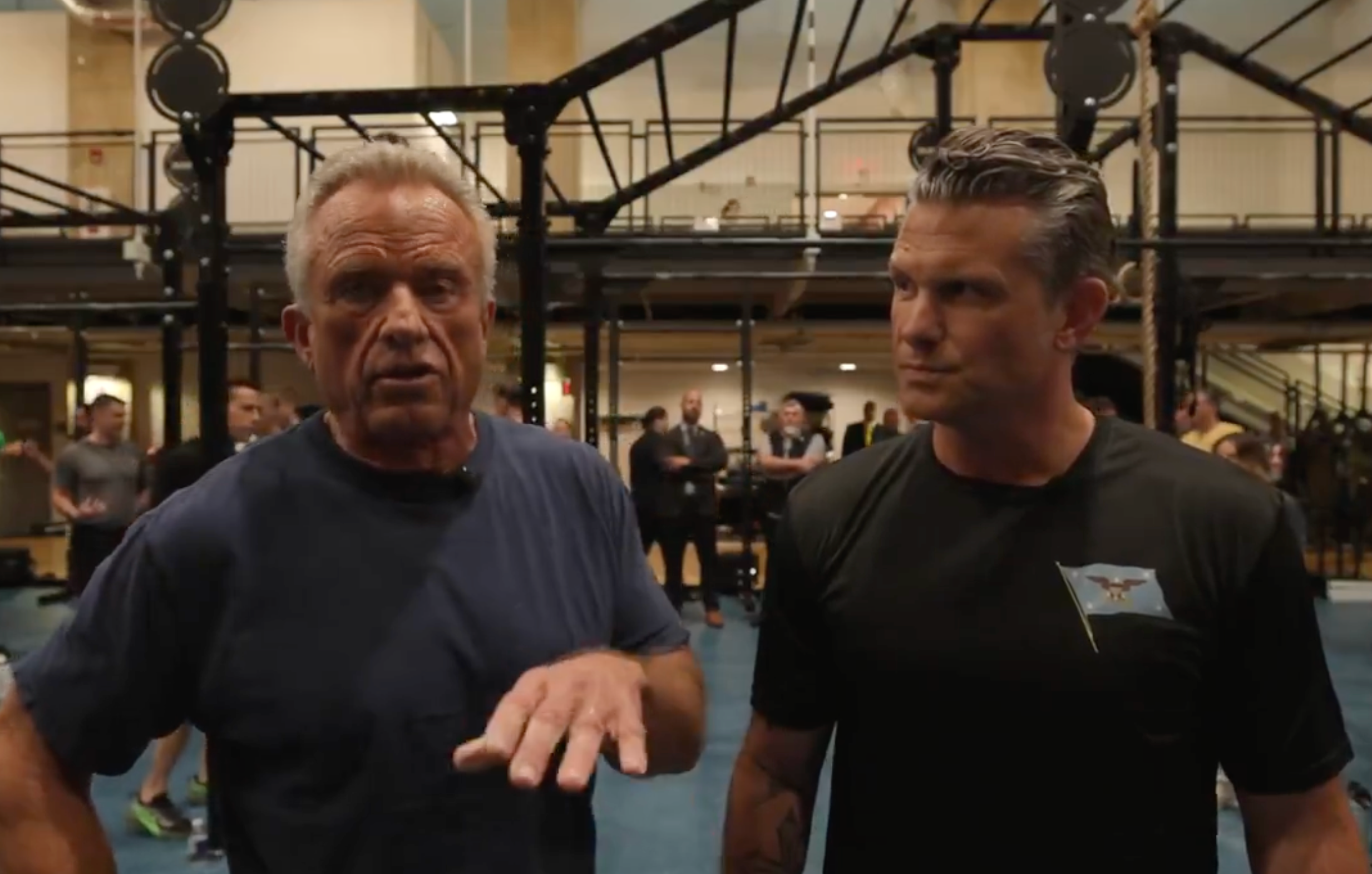 Kennedy took part in the fitness challenge with Hegseth as he pushes his ‘Make America Healthy Again’ agenda