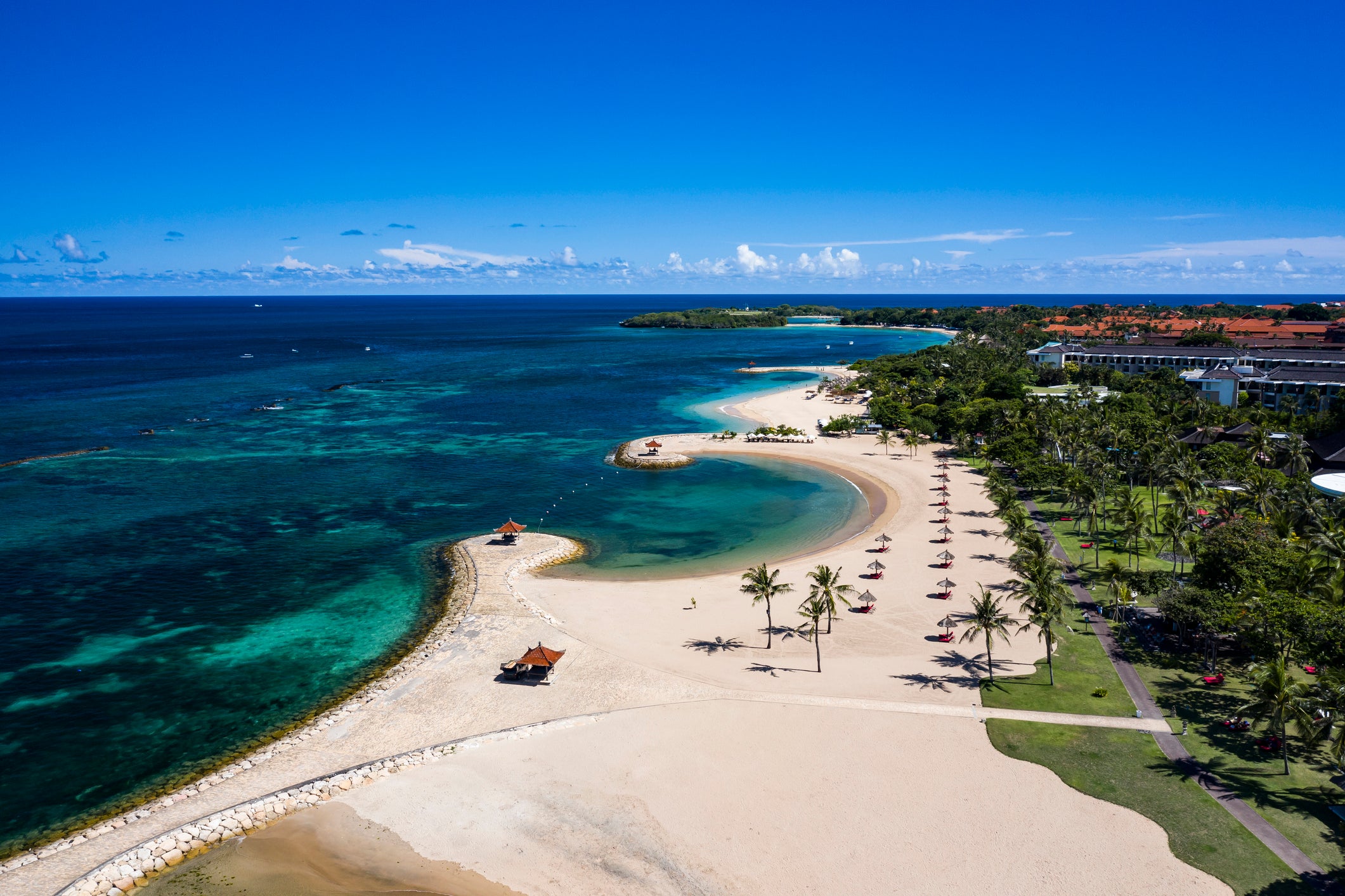 Nusa Dua is known for its luxury hotels and exclusive atmosphere