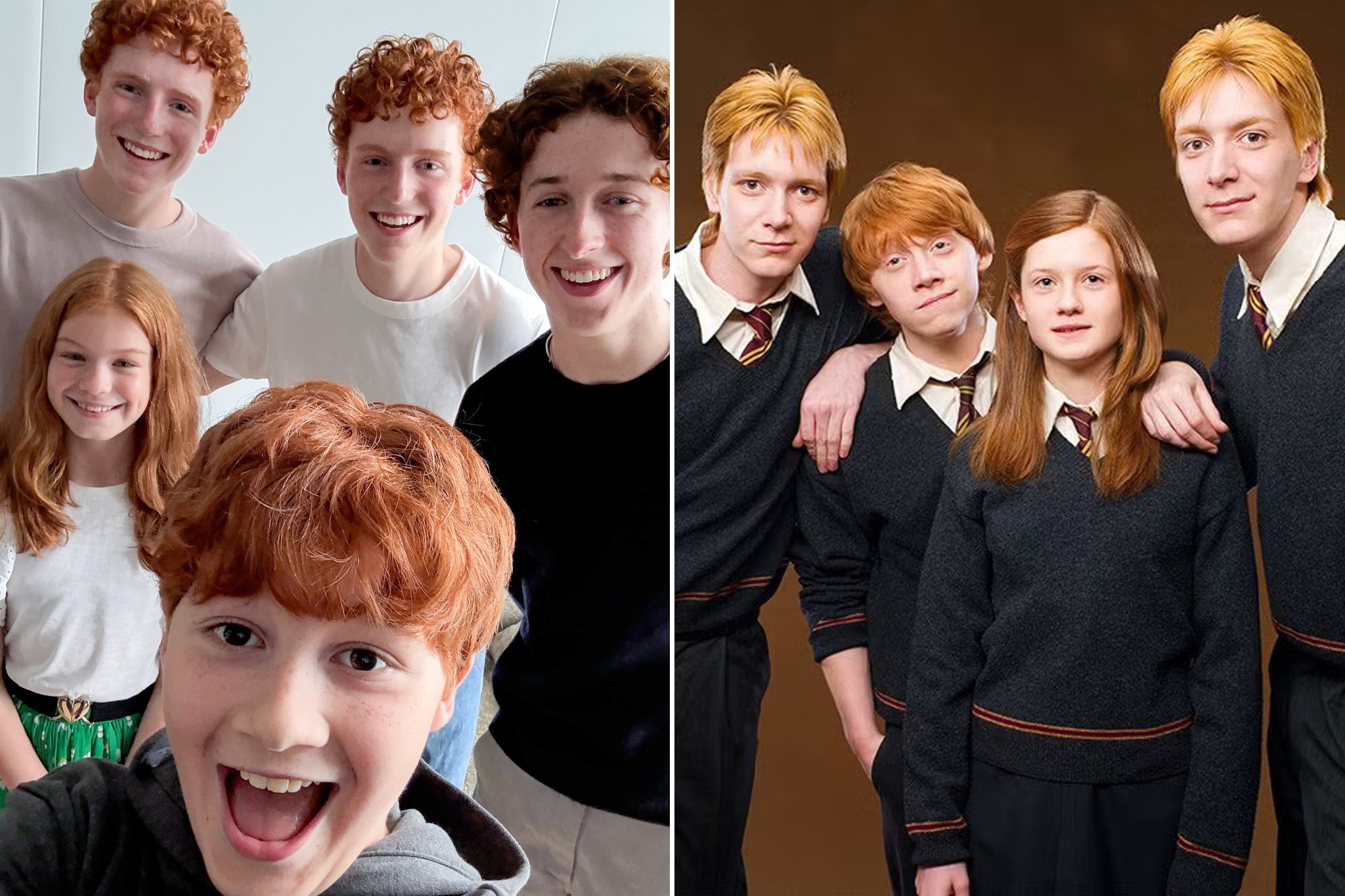 Tristan and Gabriel Harland will take on the roles of Fred and George Weasley, while Ruari Spooner will play Percy, and Gracie Cochrane will play Ginny