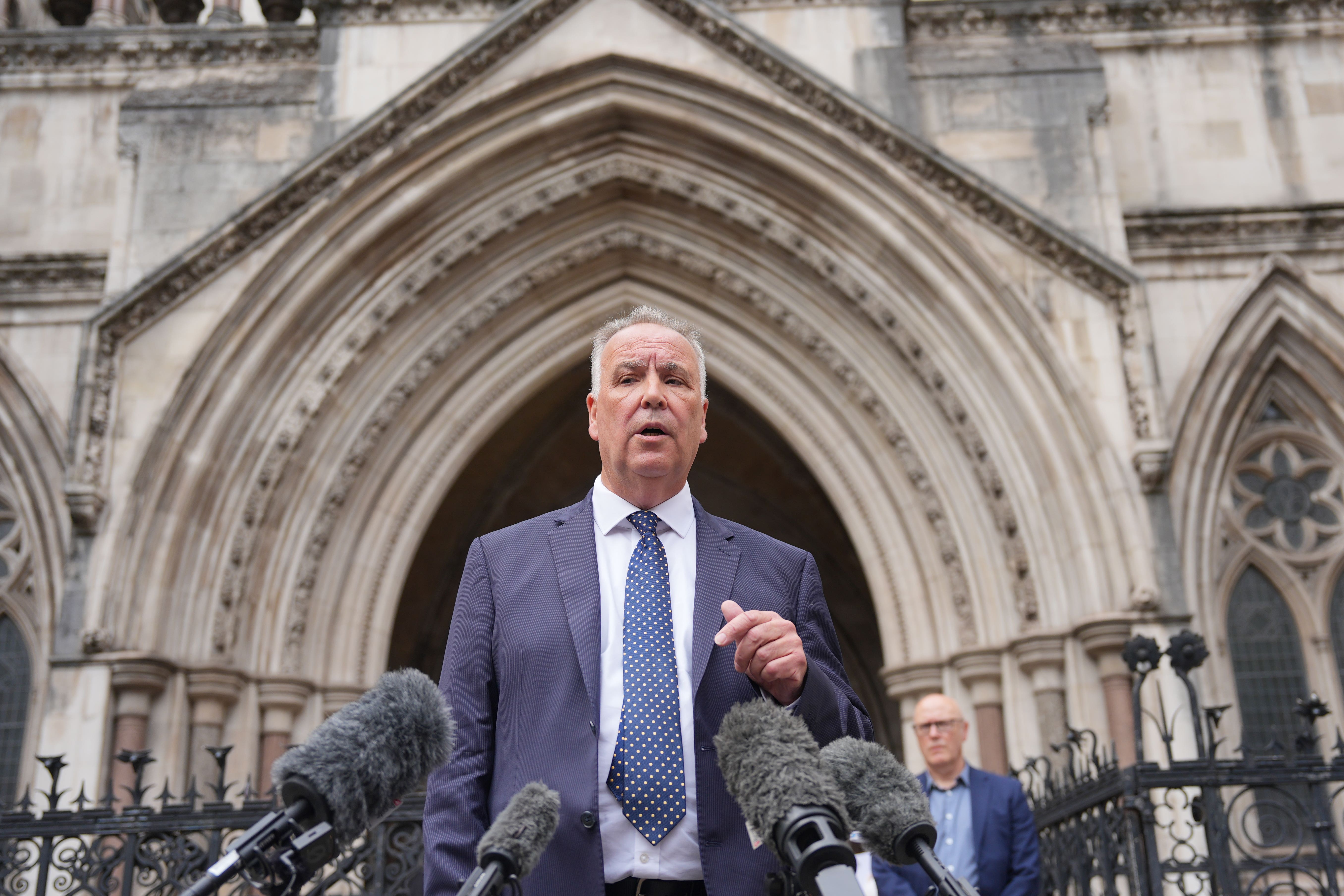 Epping Forest District Council leader Chris Whitbread spoke outside the Royal Courts of Justice in London after the hearing (Yui Mok/PA)