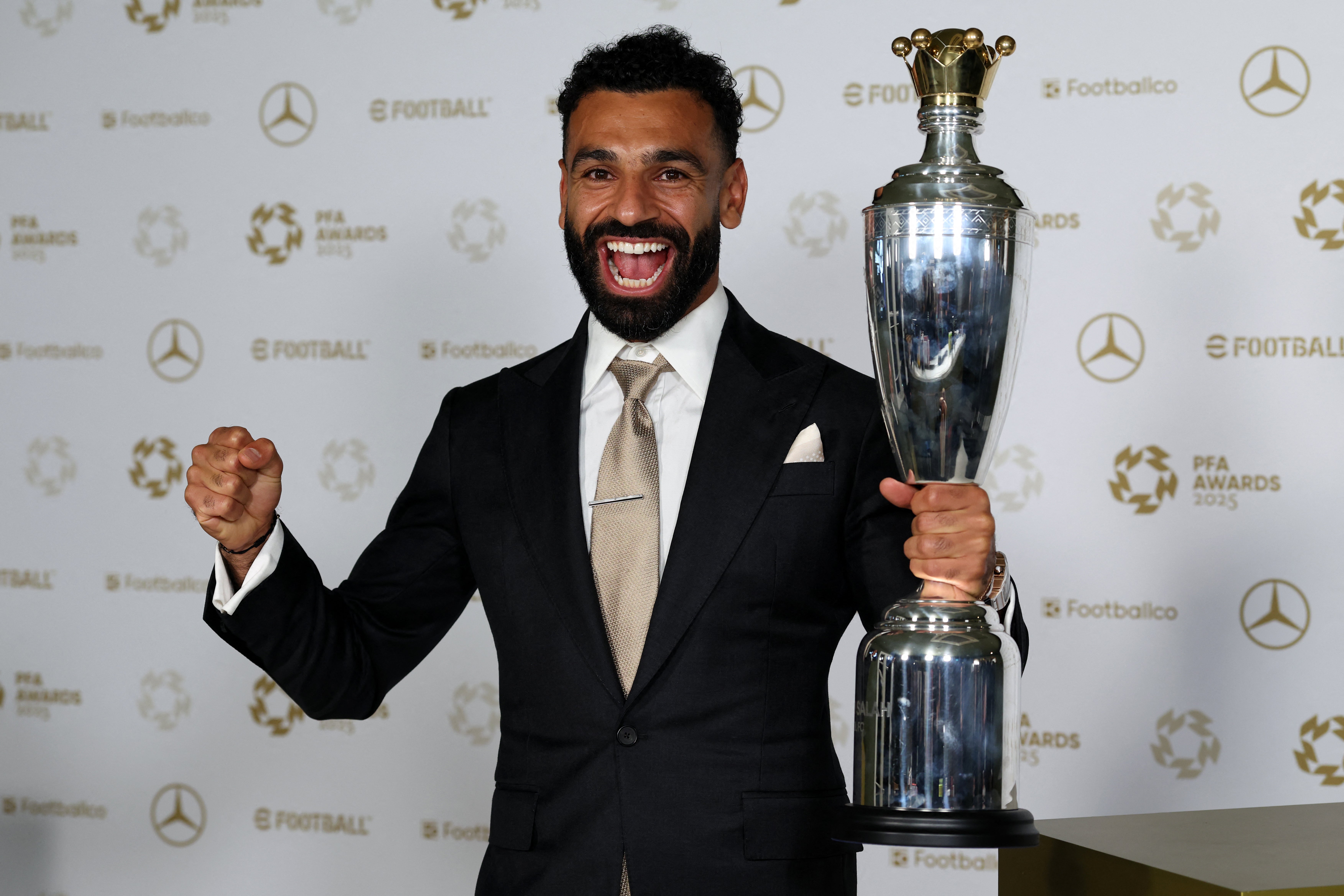 Liverpool’s Mohamed Salah named PFA men’s player of year for record third time