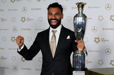 Liverpool’s Mohamed Salah named PFA men’s player of year for record third time