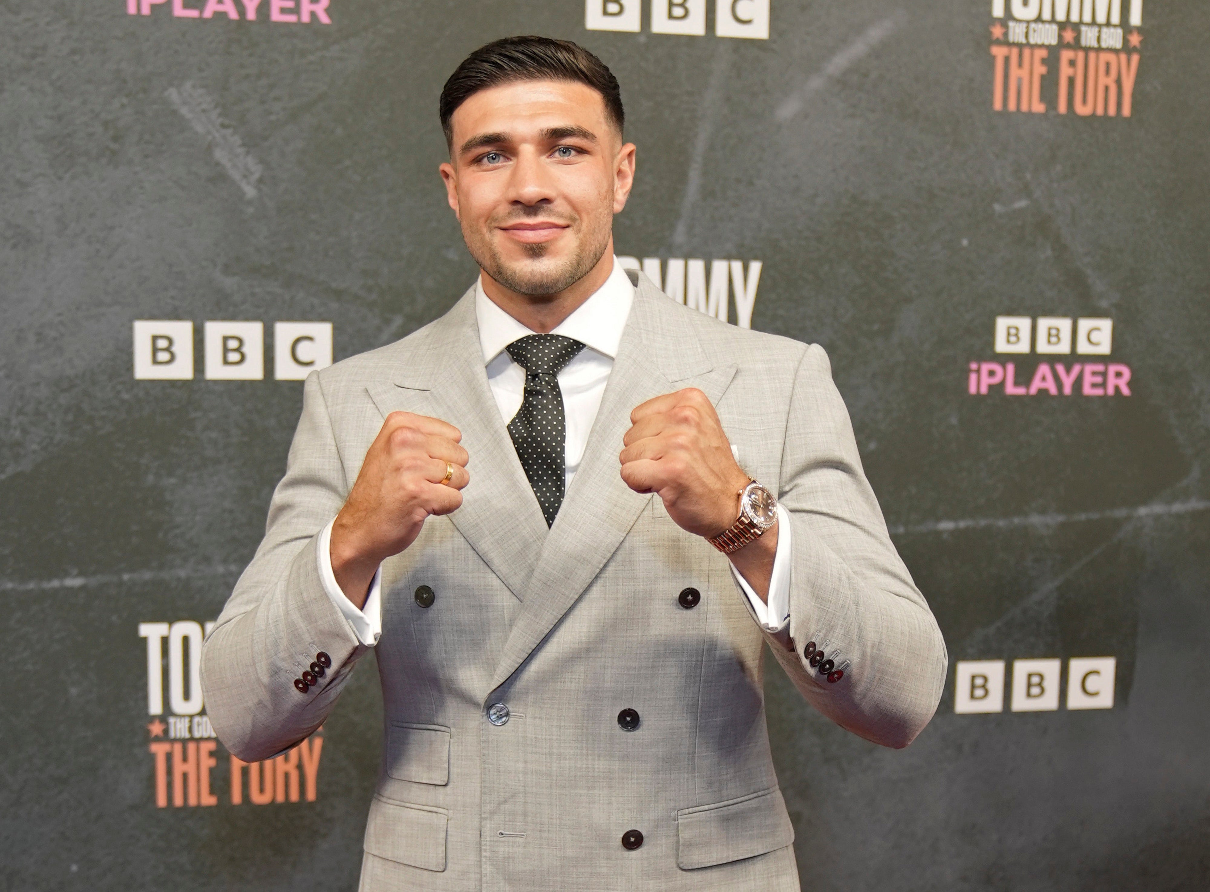 Tommy Fury arriving for the premiere of his new documentary
