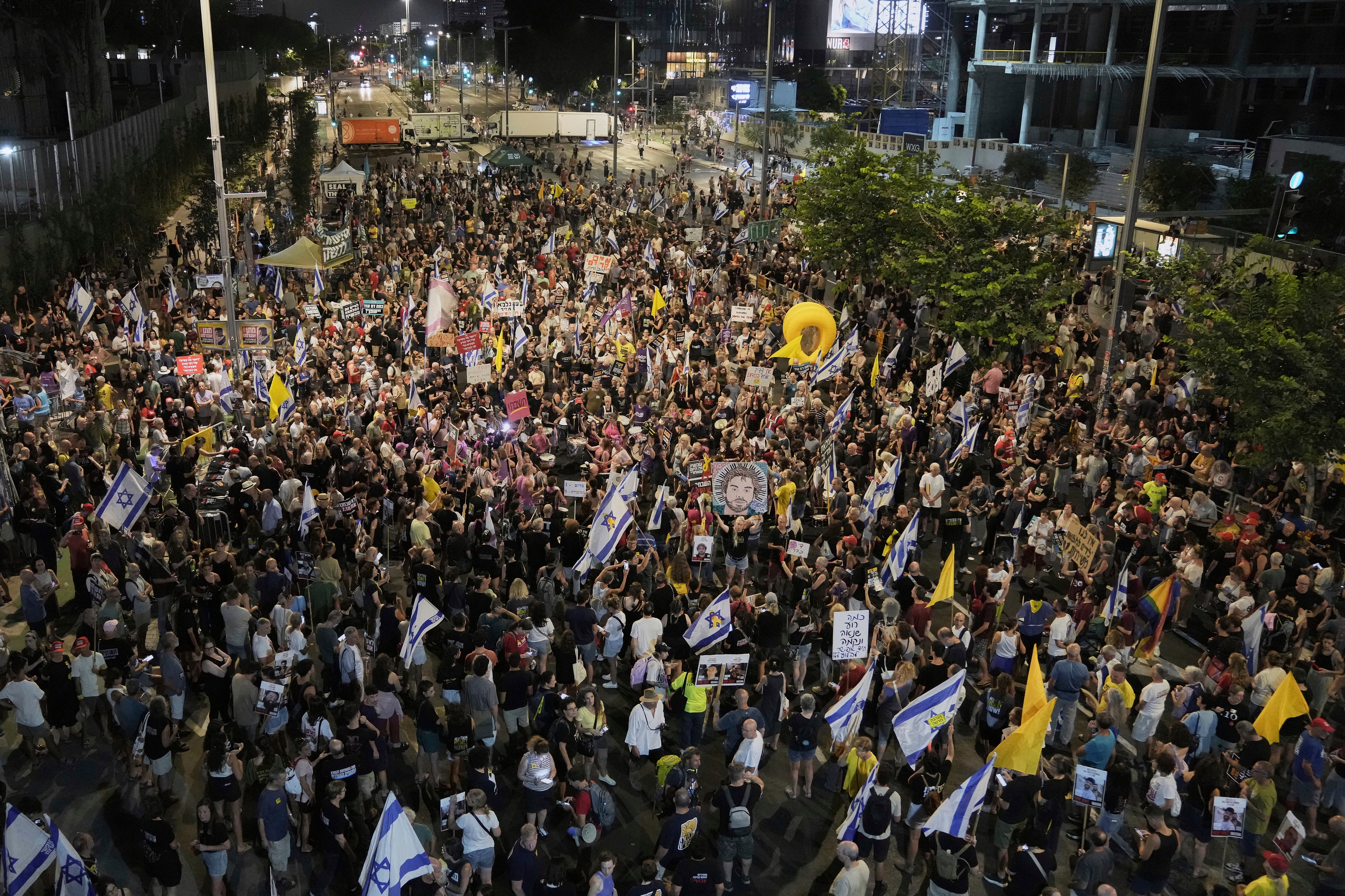 On 16 August, Israelis in Tel Aviv held a protest demanding the end of the war, the immediate release of hostages held by Hamas in the Gaza Strip, and against prime minister Benjamin Netanyahu’s government