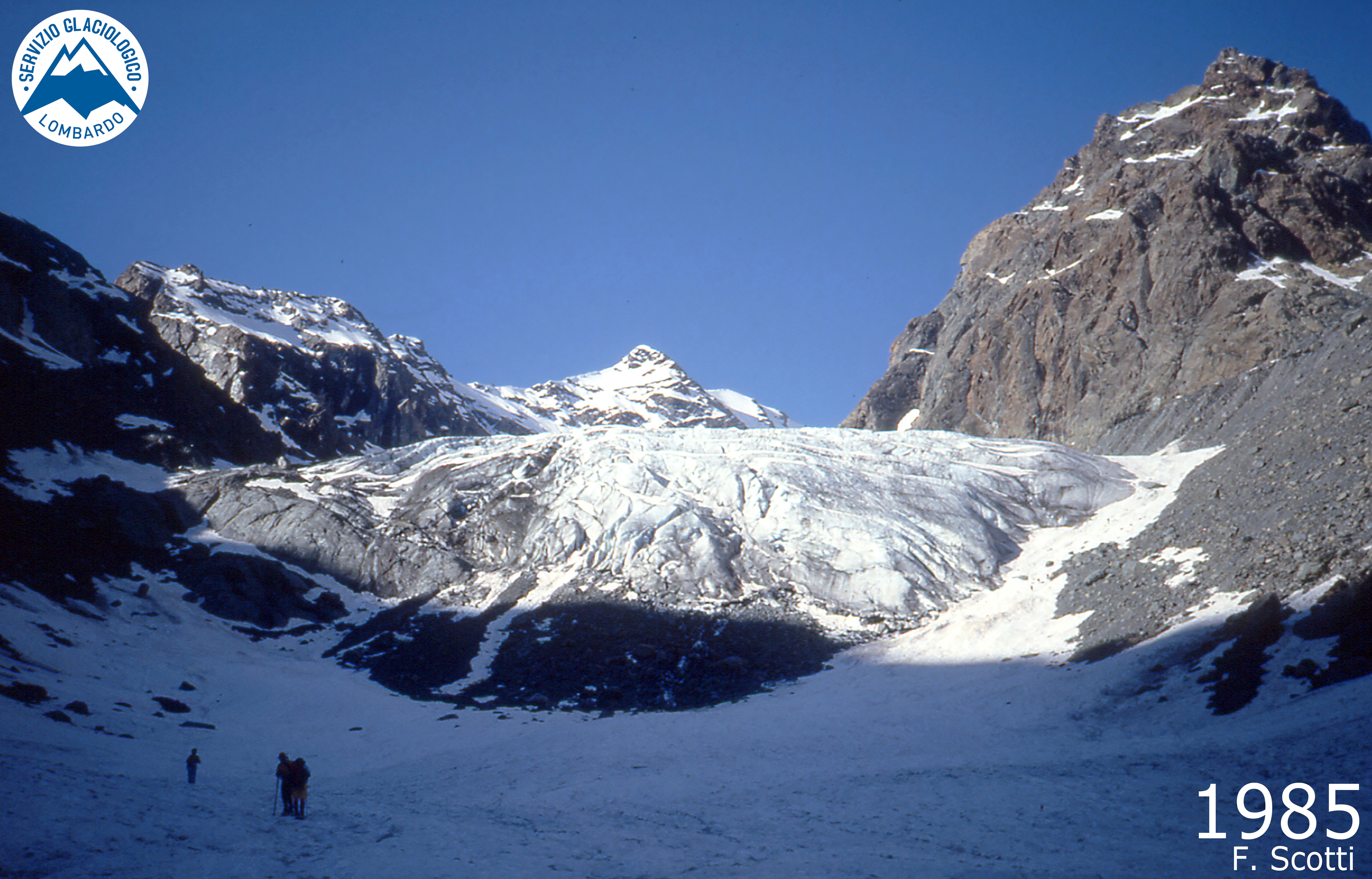How the Ventina glacier, near Sondrio appeared in 1985