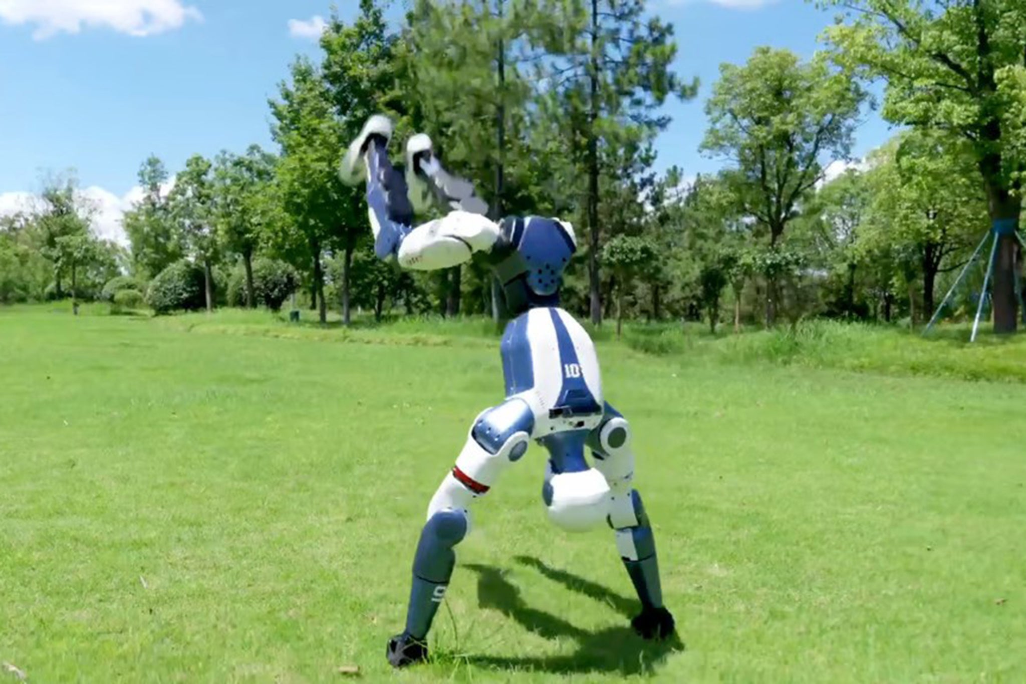 The Unitree R1 is around 1.2 metres tall and weighs roughly 25kg