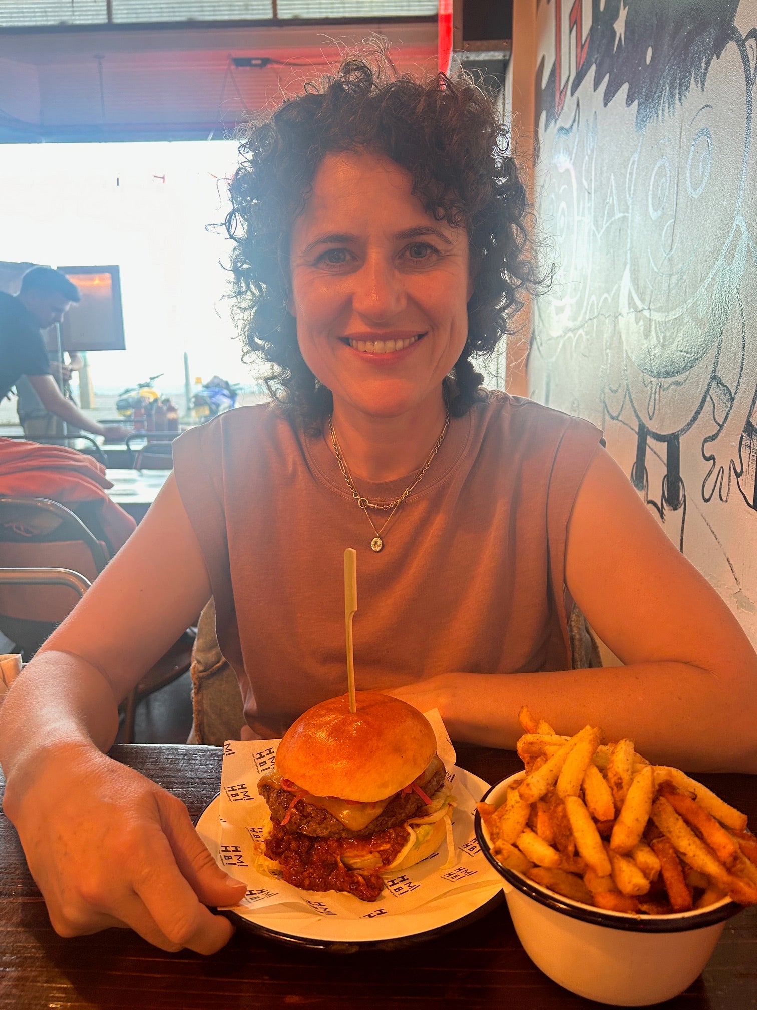 Sarah at Half Man! Half Burger! in St Leonards (Sarah Marshall/PA)
