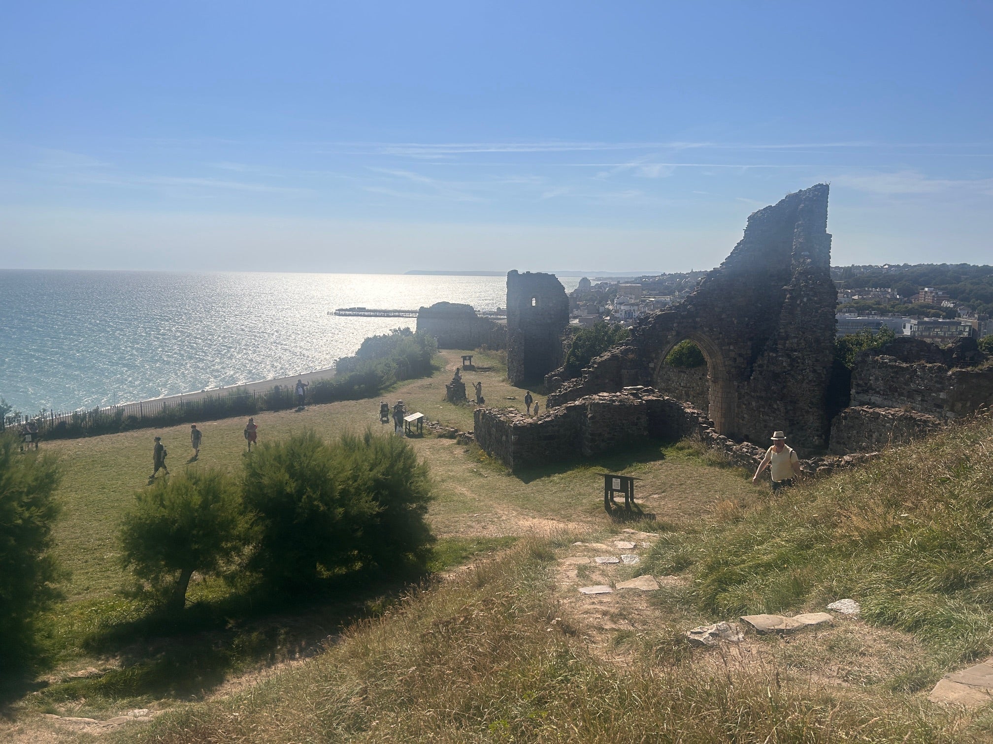The sea view from Hastings Castle (Sarah Marshall/PA)