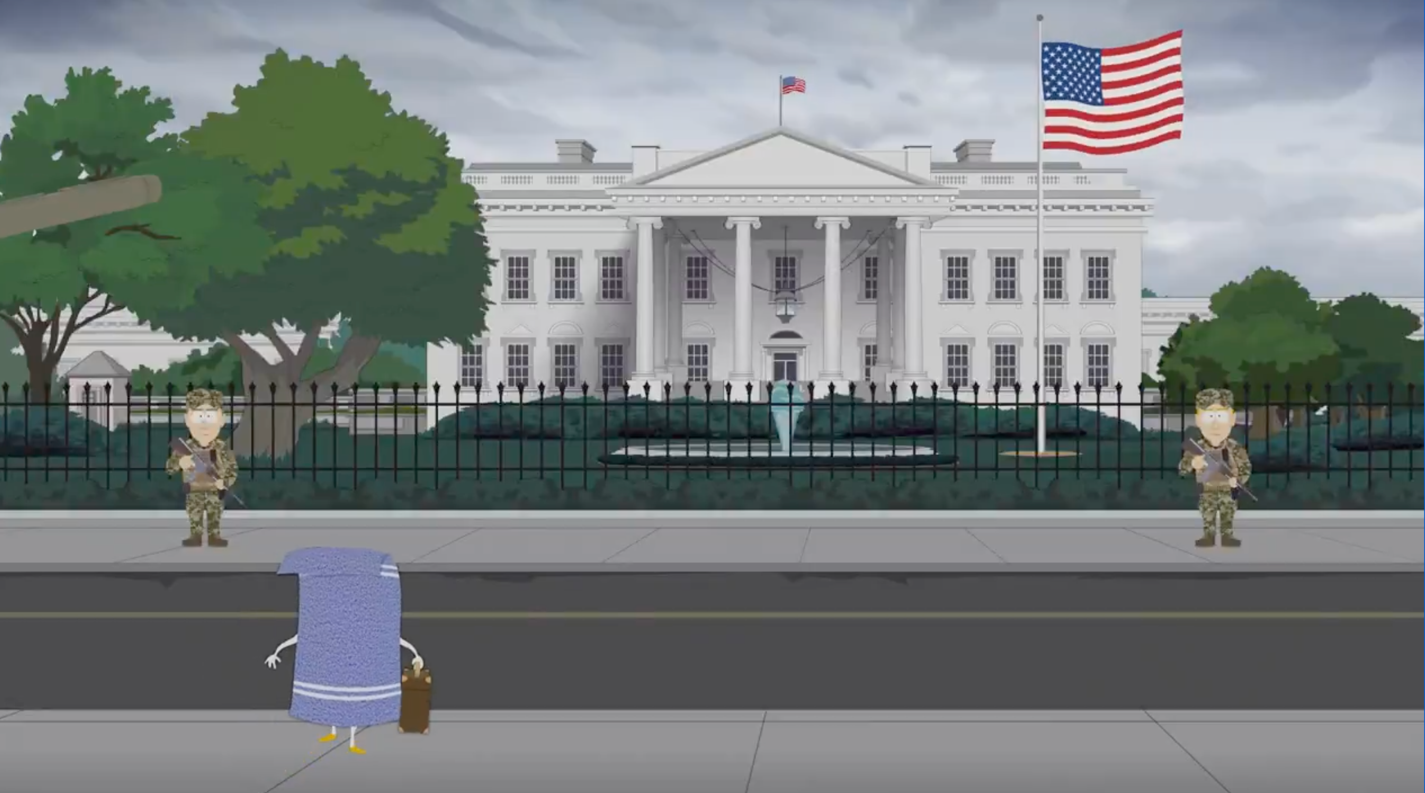 Towlie is seen returning to Washington D.C. in the latest teaser