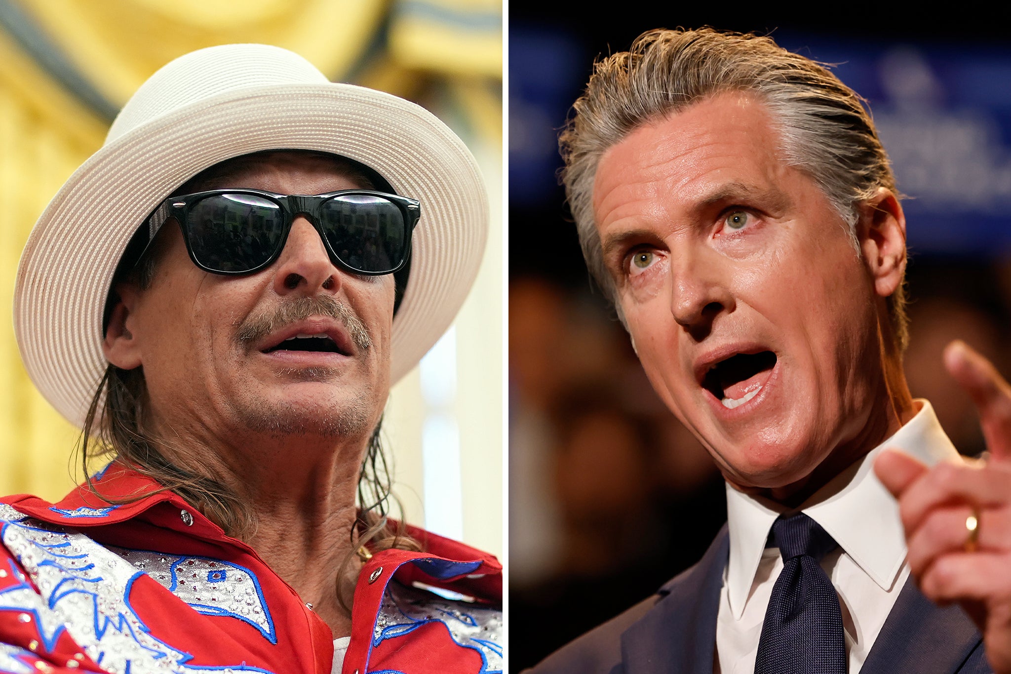 Kid Rock hits back with lewd insult after Newsom mocks him with Trump-style post