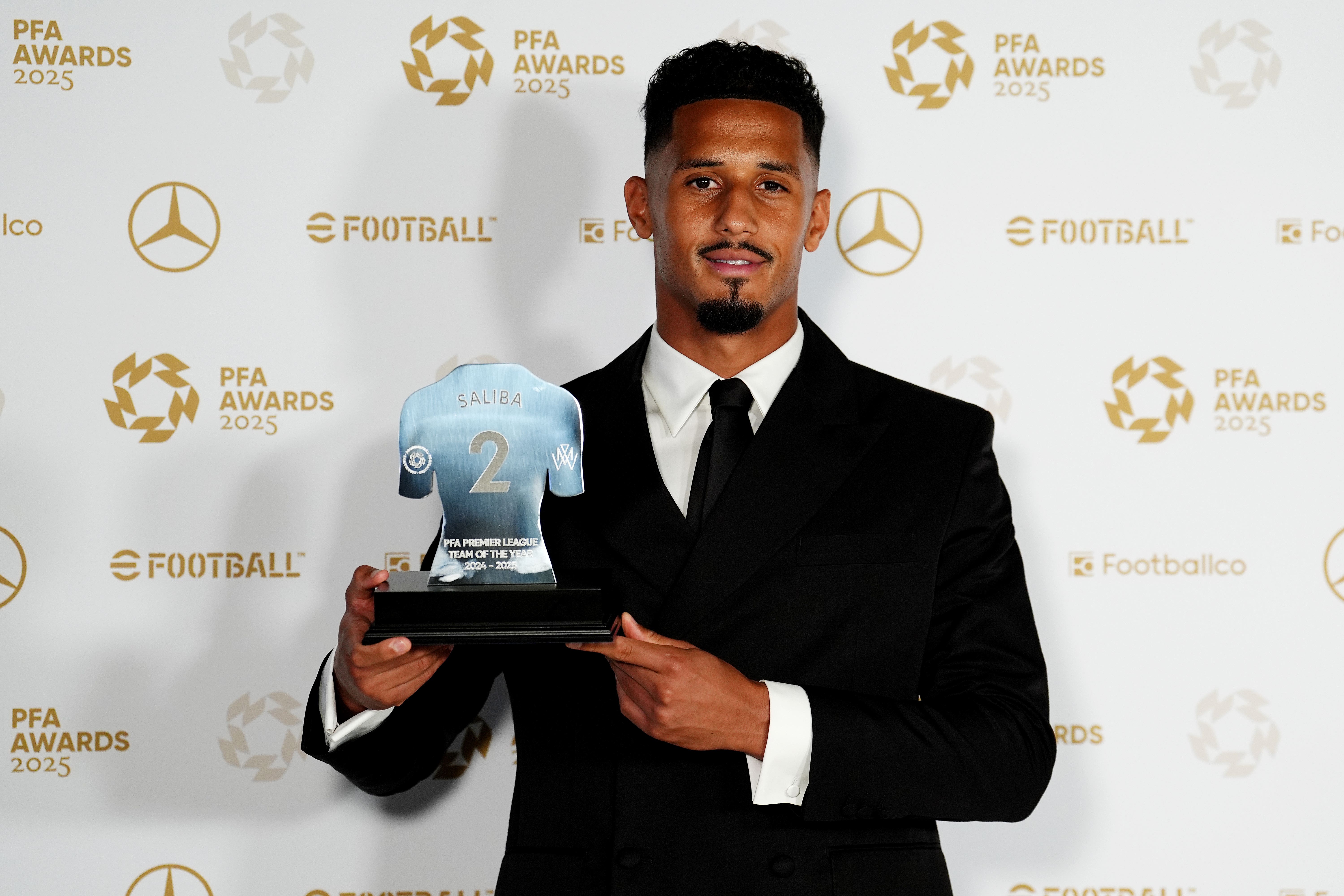 William Saliba wants collective glory after his latest individual honour (Martin Rickett/PA)