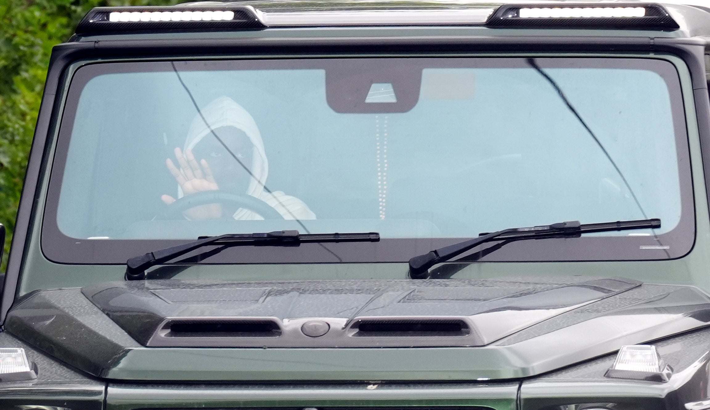 Alexander Isak arrives at Newcastle's training centre on Wednesday