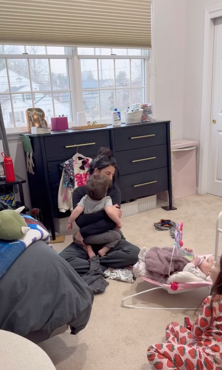 The mom said she doesn’t regret quitting work but is figuring out who she is after leaving her career for motherhood.