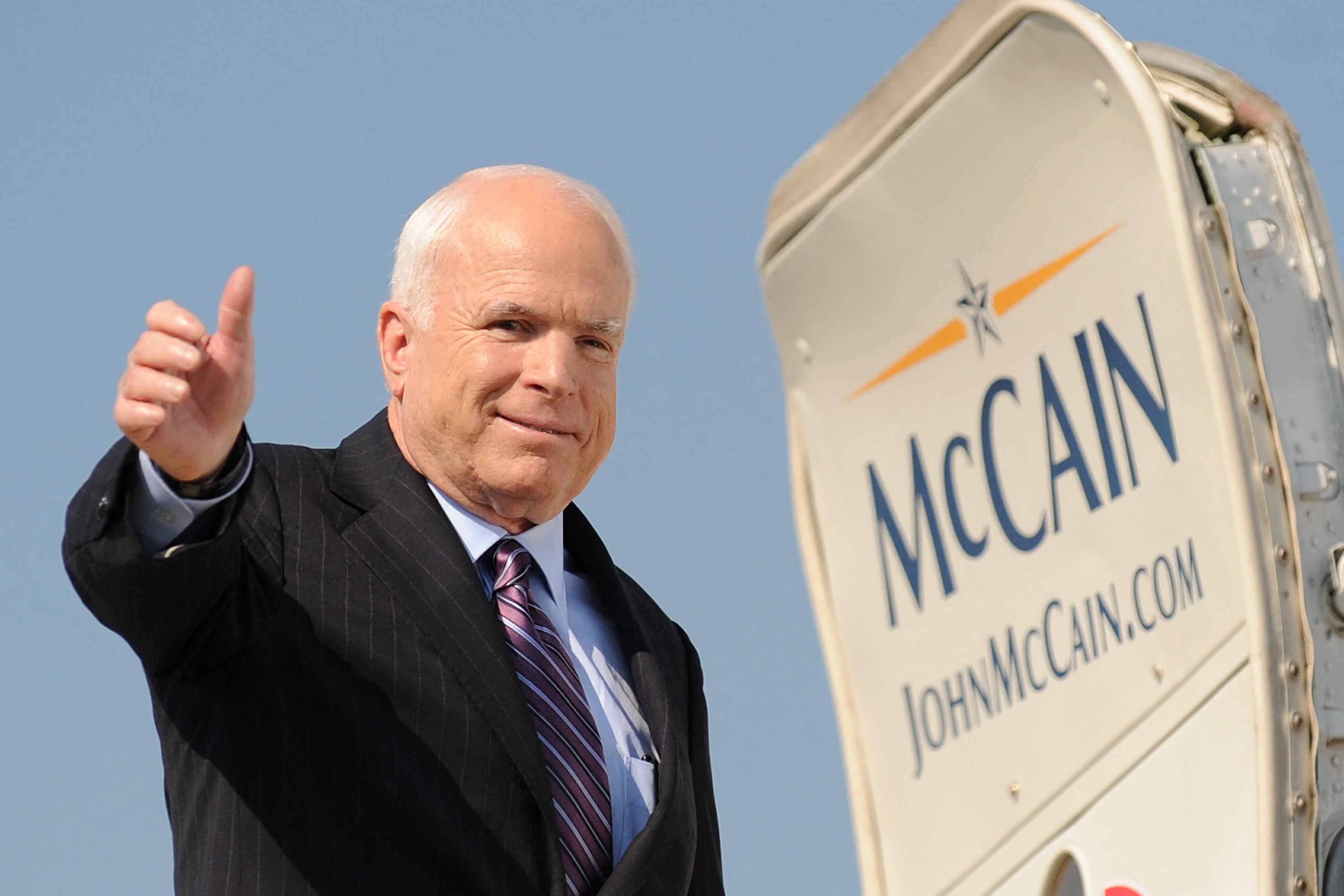 Republican presidential candidate Arizona Senator John McCain pictured in 2008