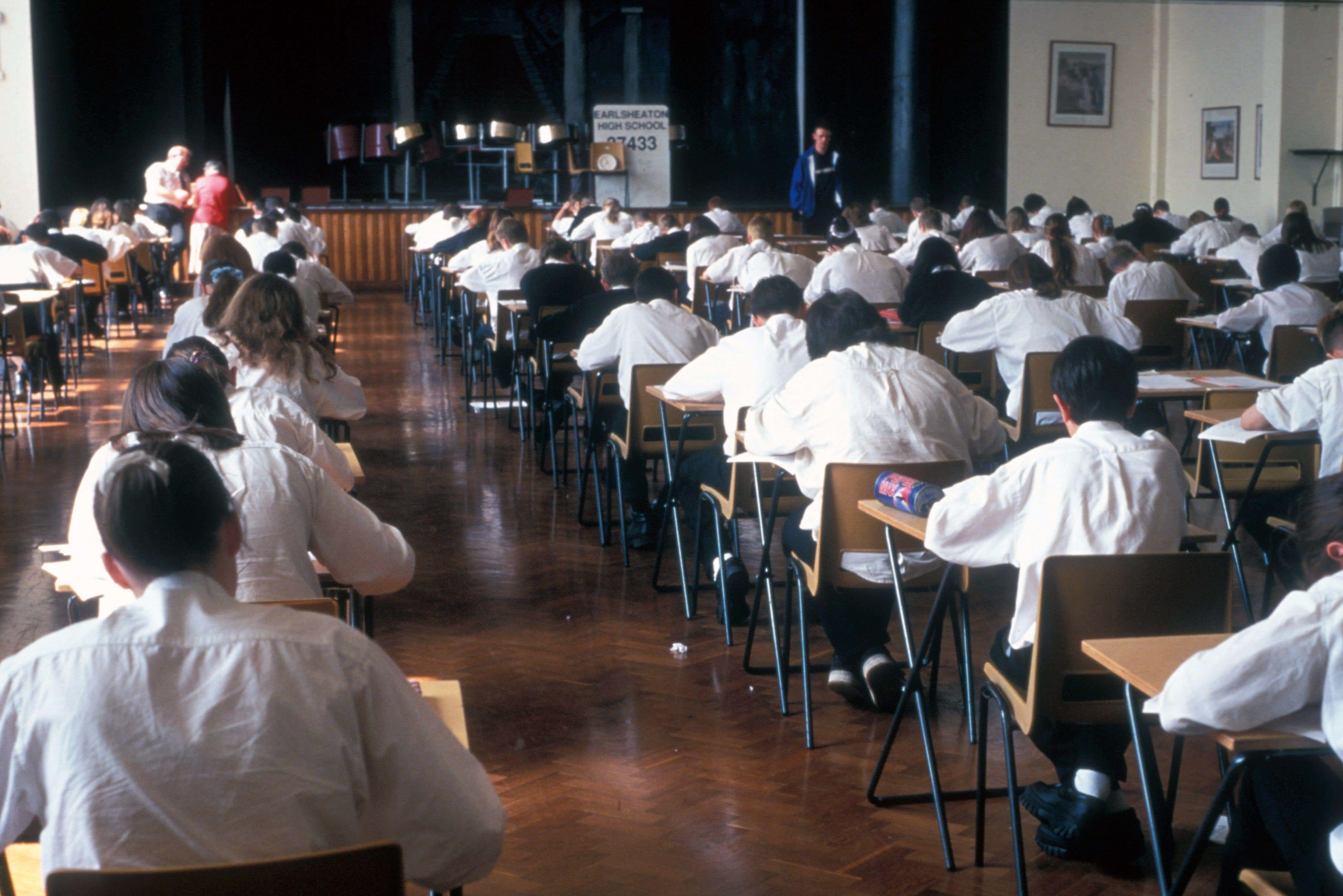 The proportion of GCSE entries awarded the top grades remains higher than before the Covid-19 pandemic (John Birdsall/Alamy)