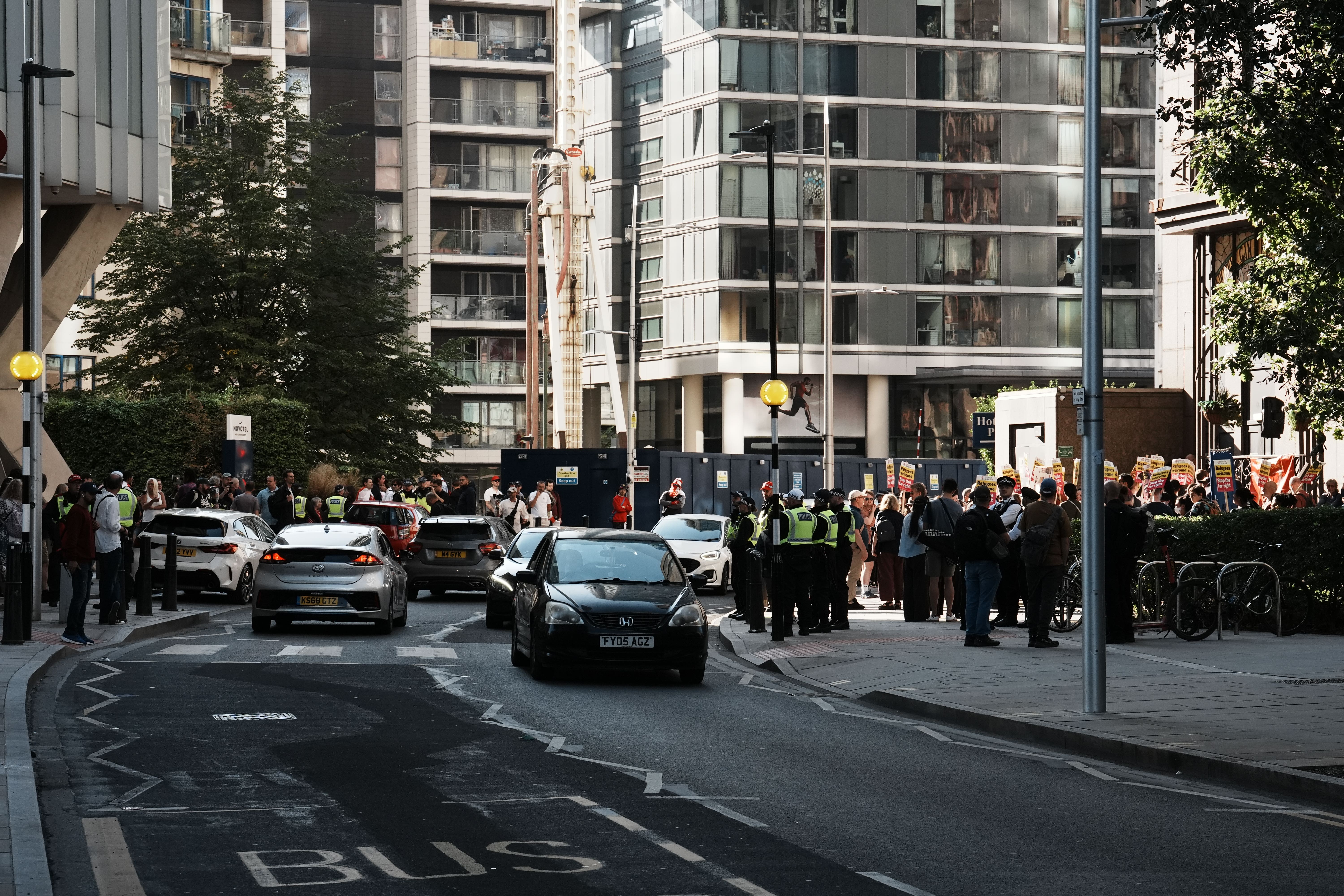 There have been protests in recent weeks outside some hotels housing asylum seekers (Jordan Pettitt/PA)