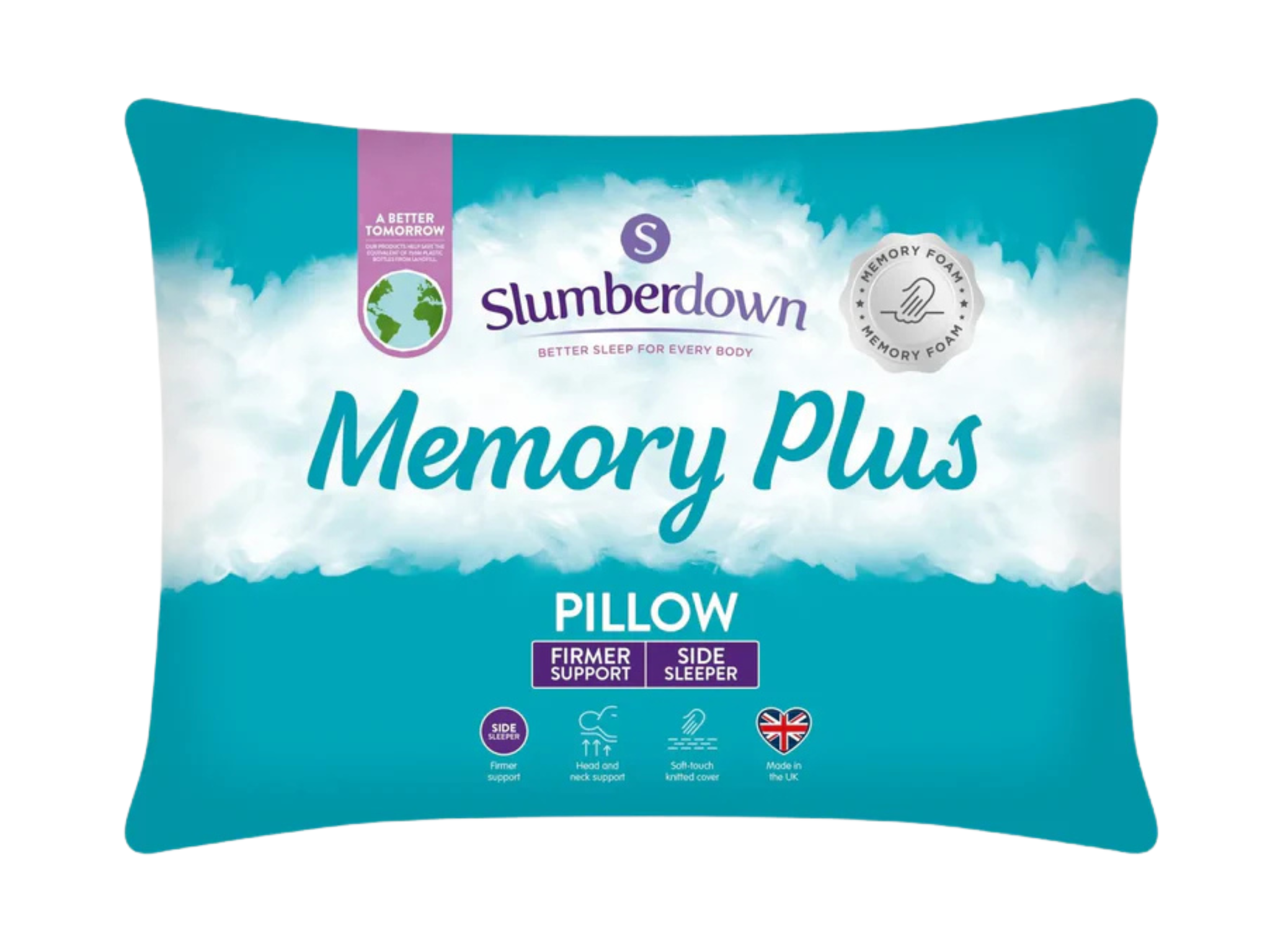 indybest best pillows review Slumberdown memory foam plus pillow