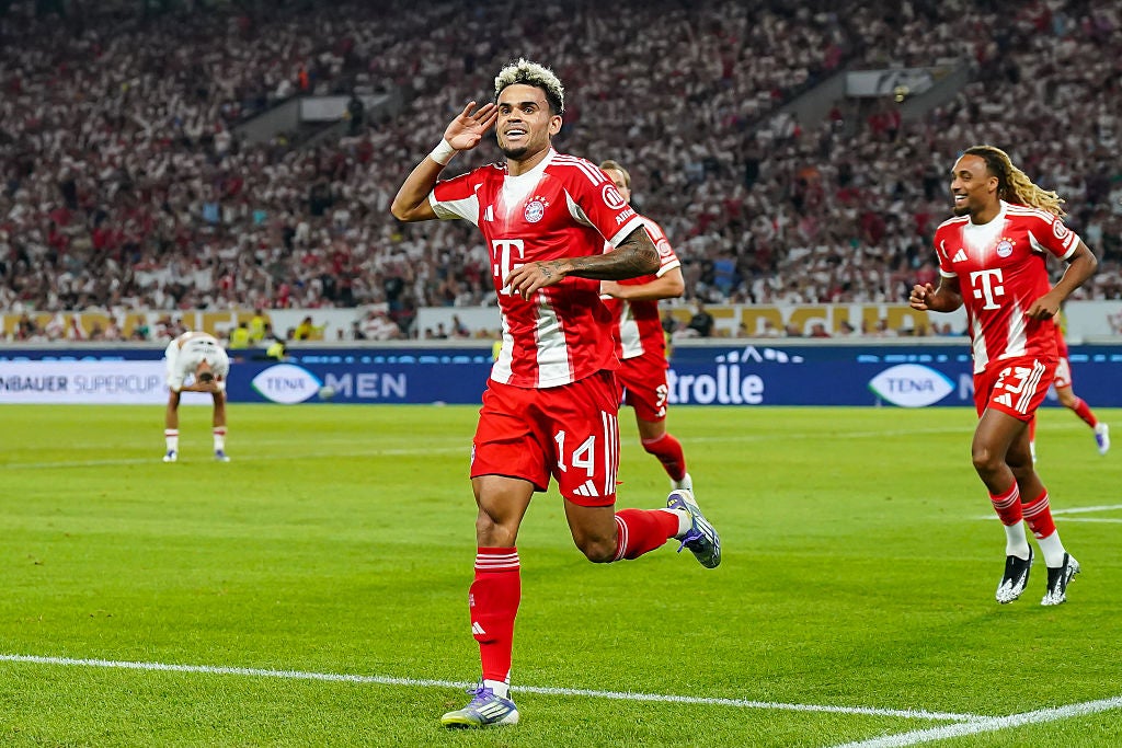 Luis Diaz scored on his competitive debut for Bayern in the Super Cup last week