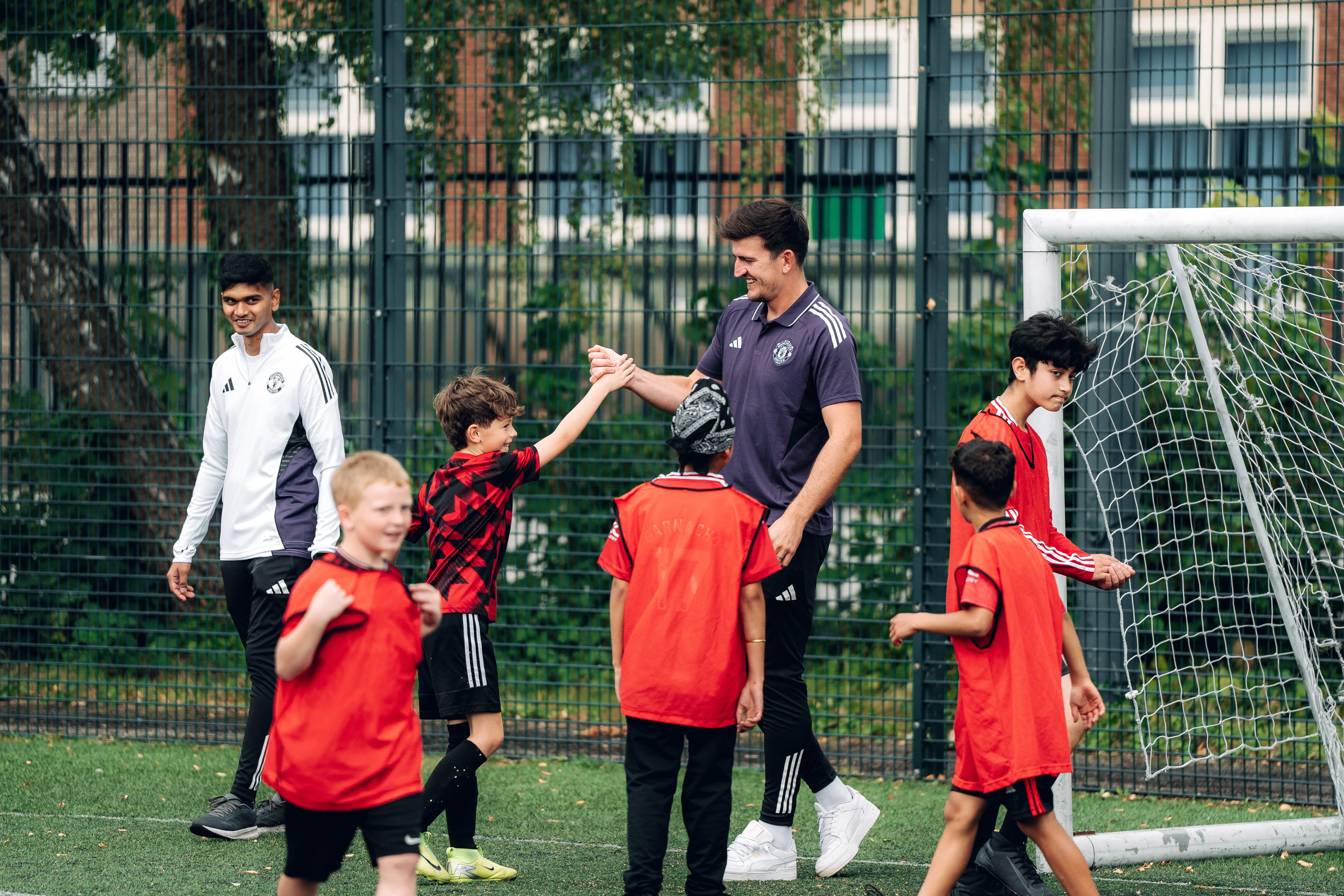 Maguire visited the Manchester United Foundation’s holiday camp at Stretford Sports Village this week