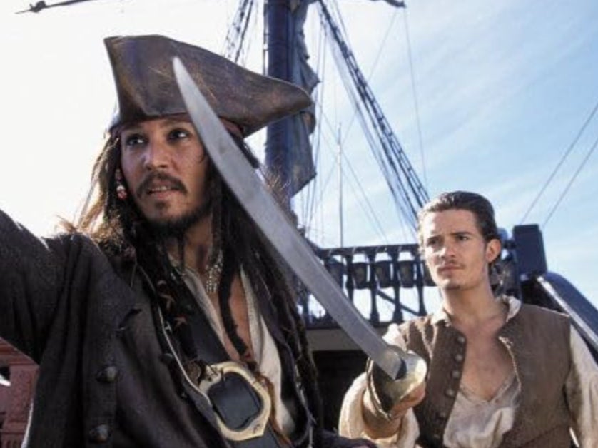 Johnny Depp and Orlando Bloom in ‘Pirates of the Caribbean’