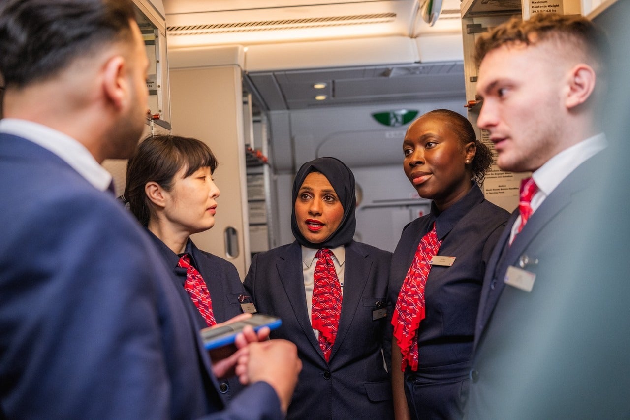The crew of first-class undertake a four-day specialist programme to serve the cabin elite