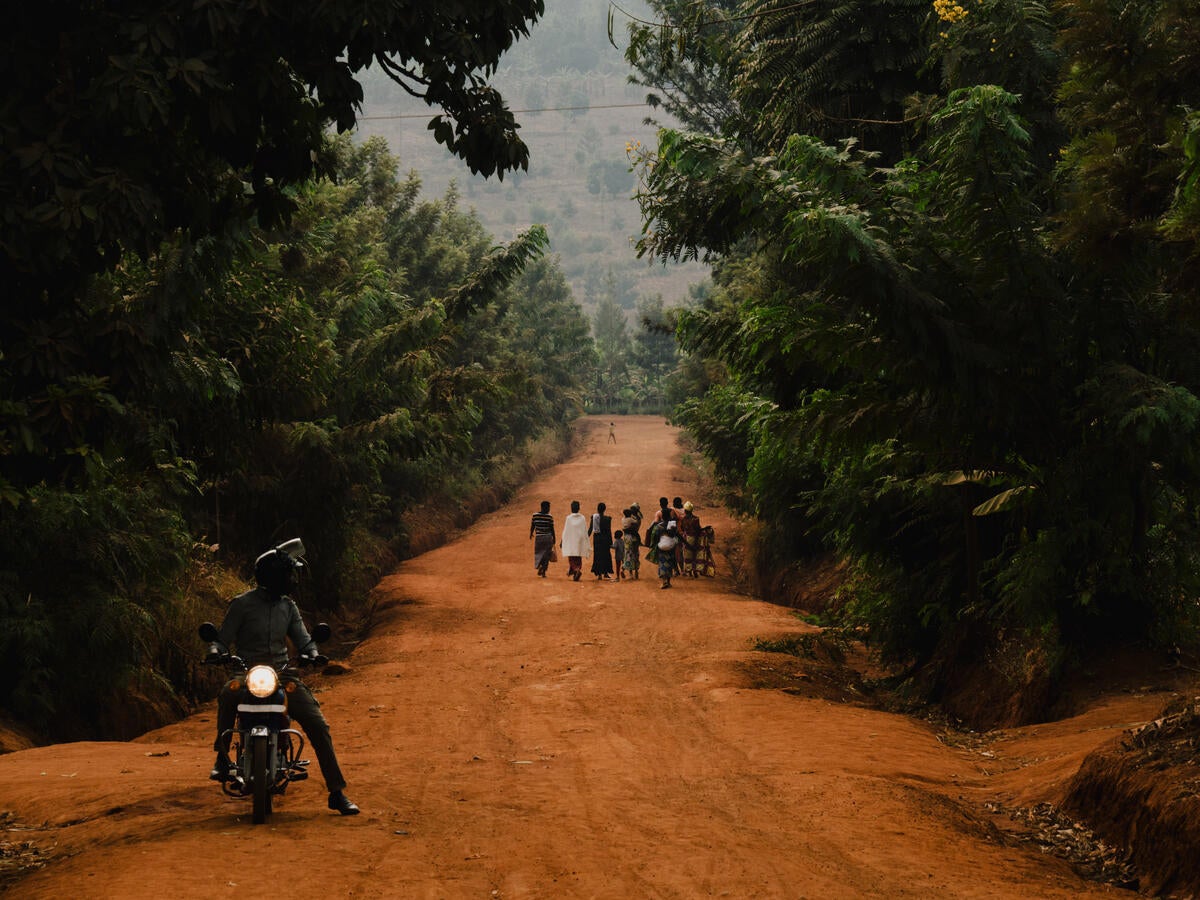 Women giving birth in the Rwandan refugee camp face hours-long journeys on a rough road to the nearest hospital