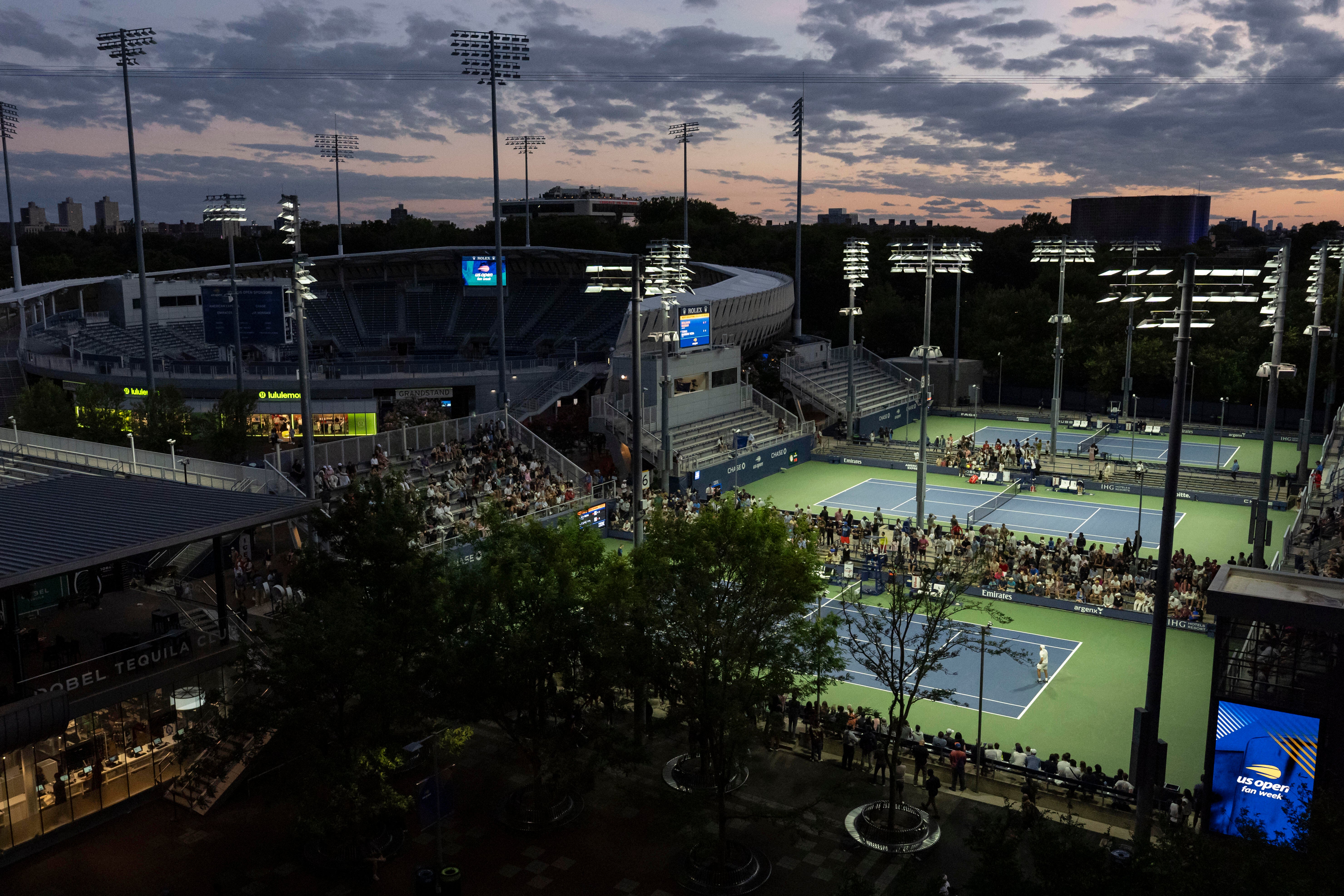 US Open Dark Lighting Tennis