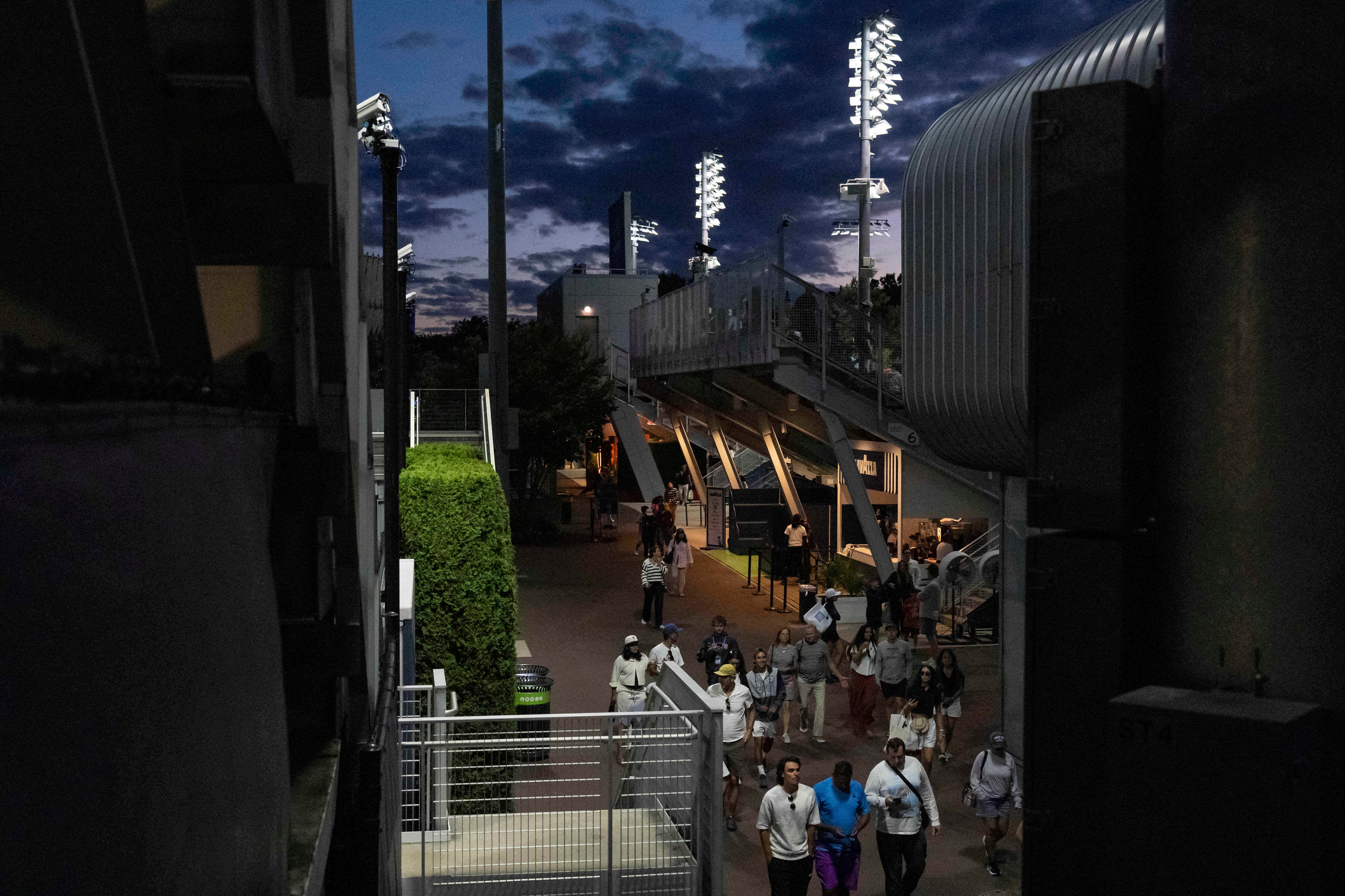 US Open Dark Lighting Tennis