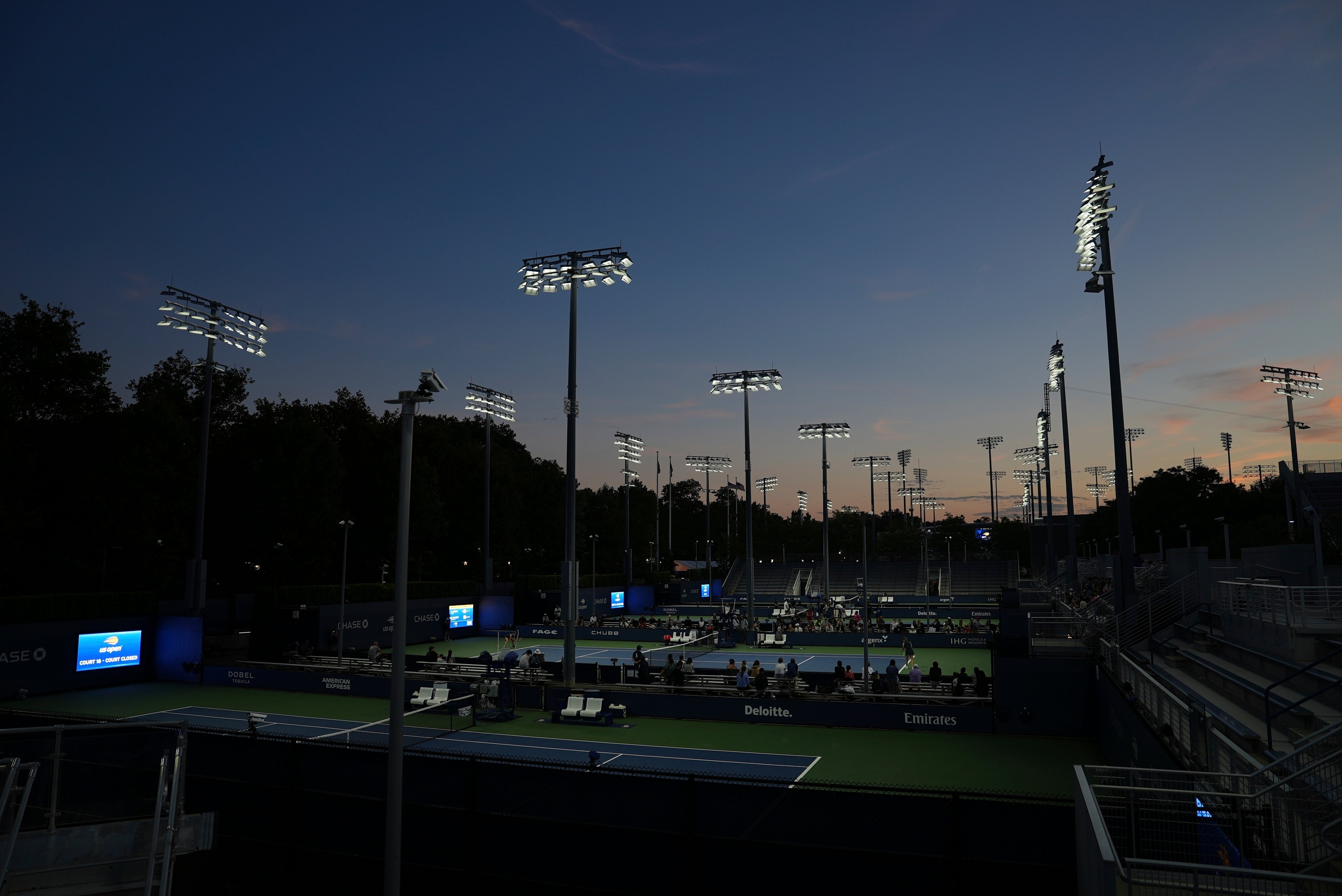US Open Dark Lighting Tennis
