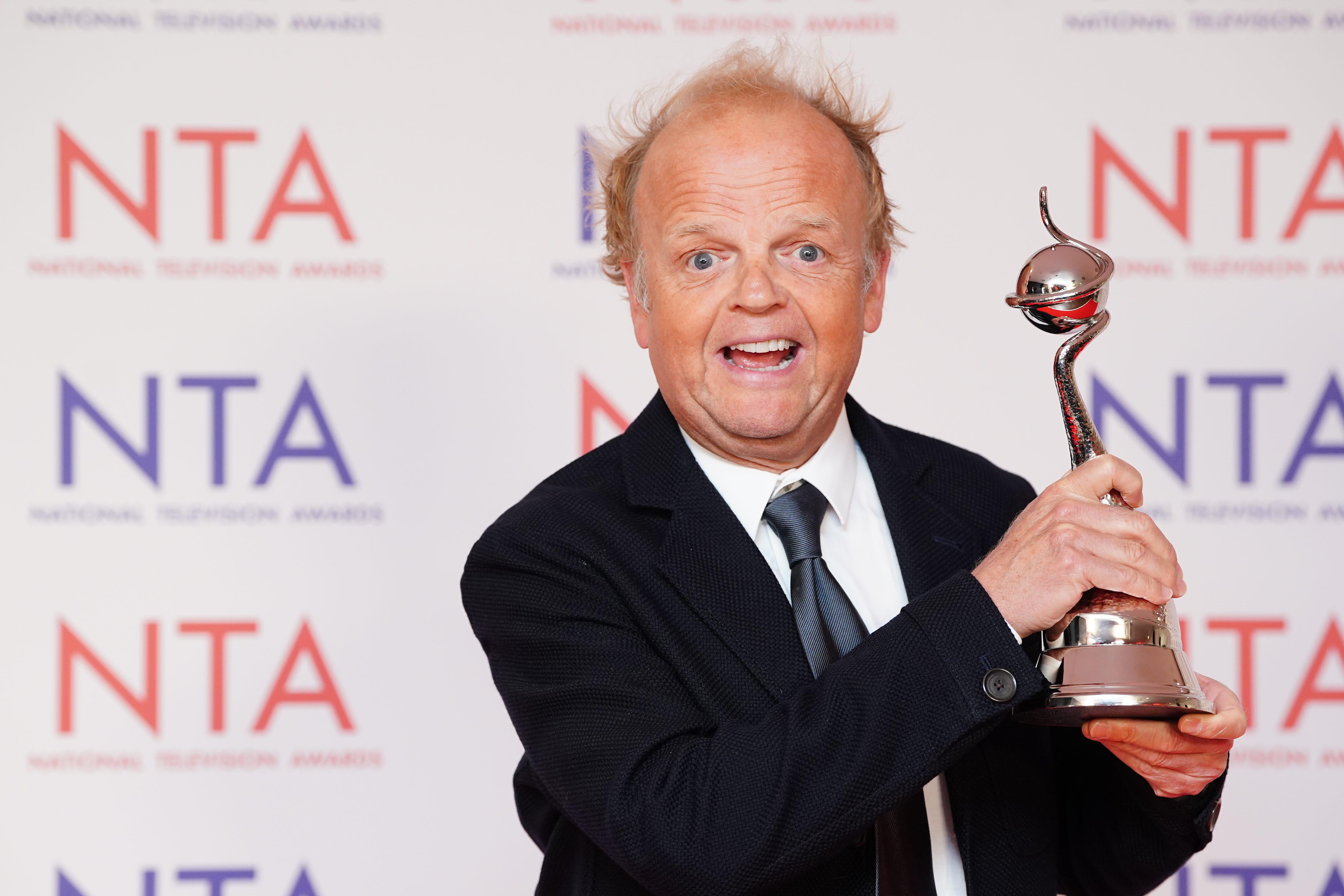 Toby Jones, winner of the NTA Best Drama Performance Award for his role in Mr Bates vs The Post Office (Ian West/PA)