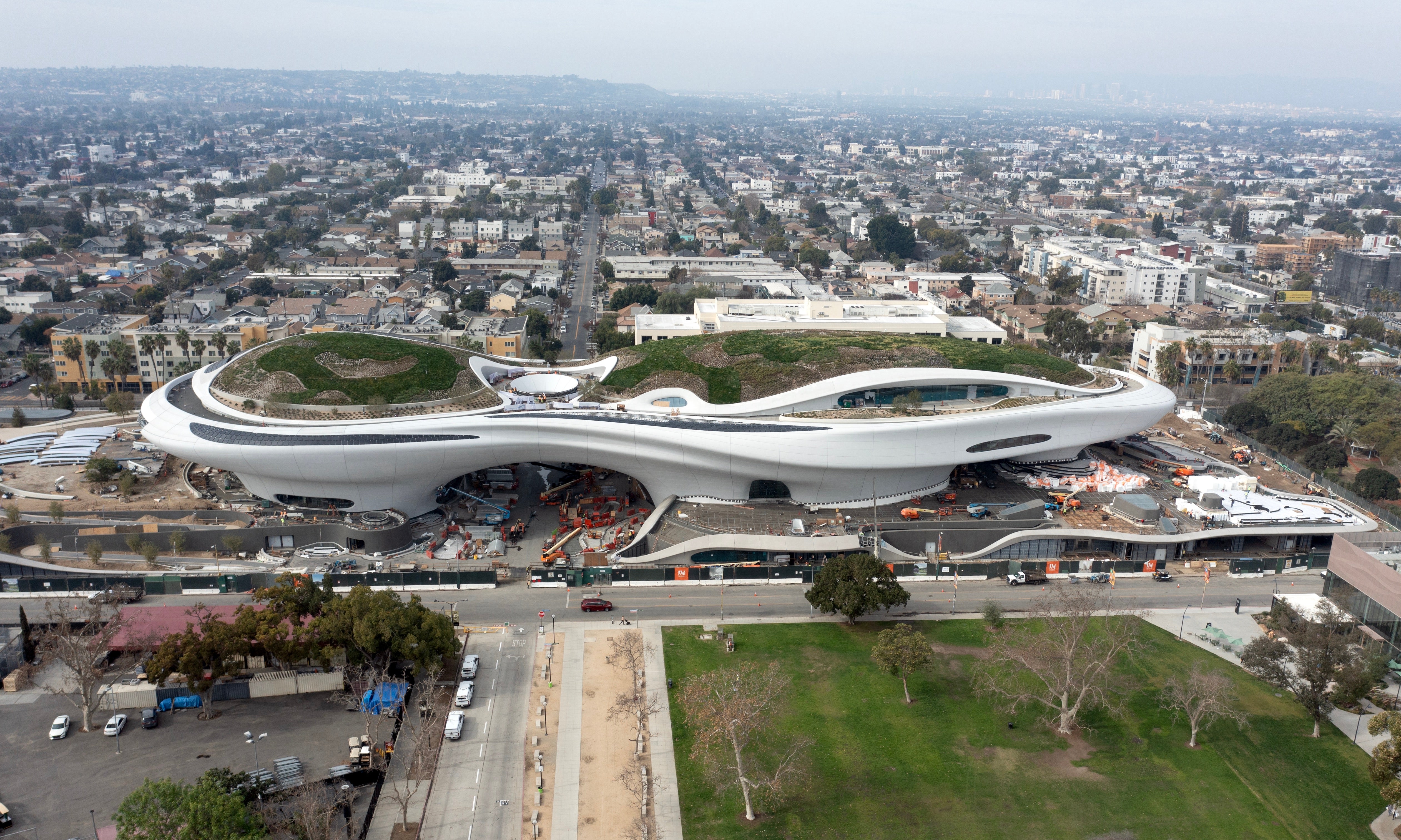 George Lucas’s $1 billion spaceship-like Los Angeles museum nears completion