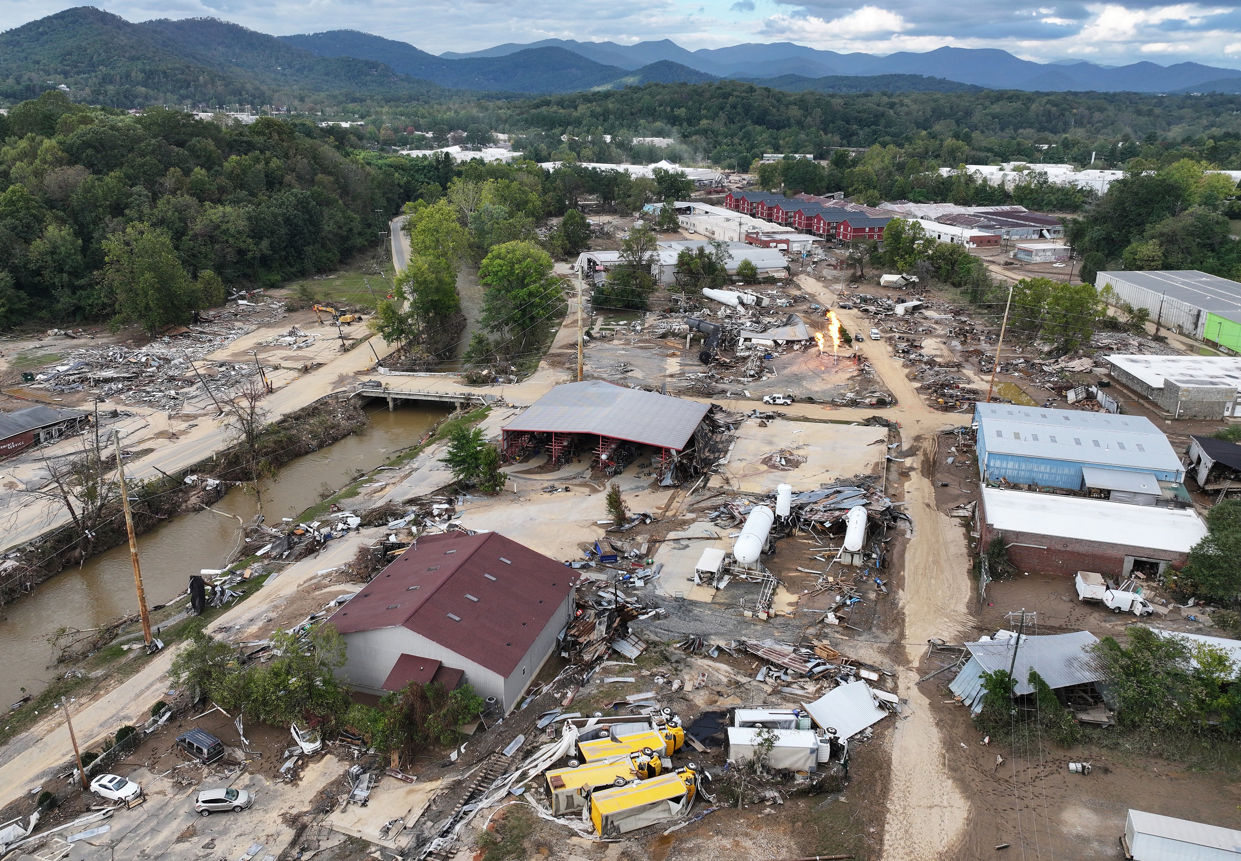 NASA wants members of the public to send in photos before and after damage from hurricanes and other major storms, such as here in Asheville, North Carolina after Hurricane Helene in 2024