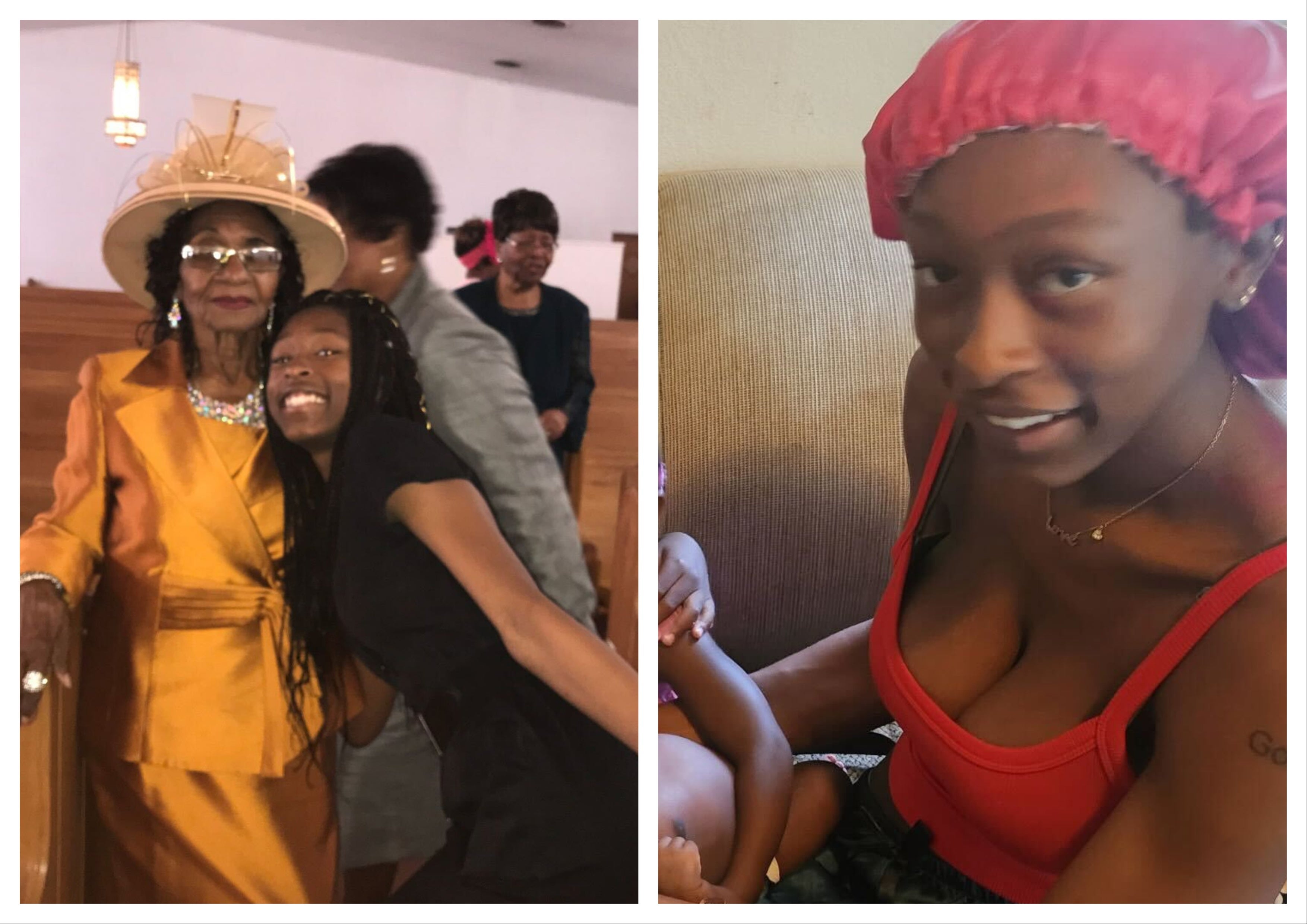 Shortly after leaving Texas, Kaura Taylor, seen at left with her grandmother, texted aunt Vondora Skinner, saying, “We had to get out and explore a little bit.” But, Skinner said, when she asked Taylor where she was, she didn’t get a response