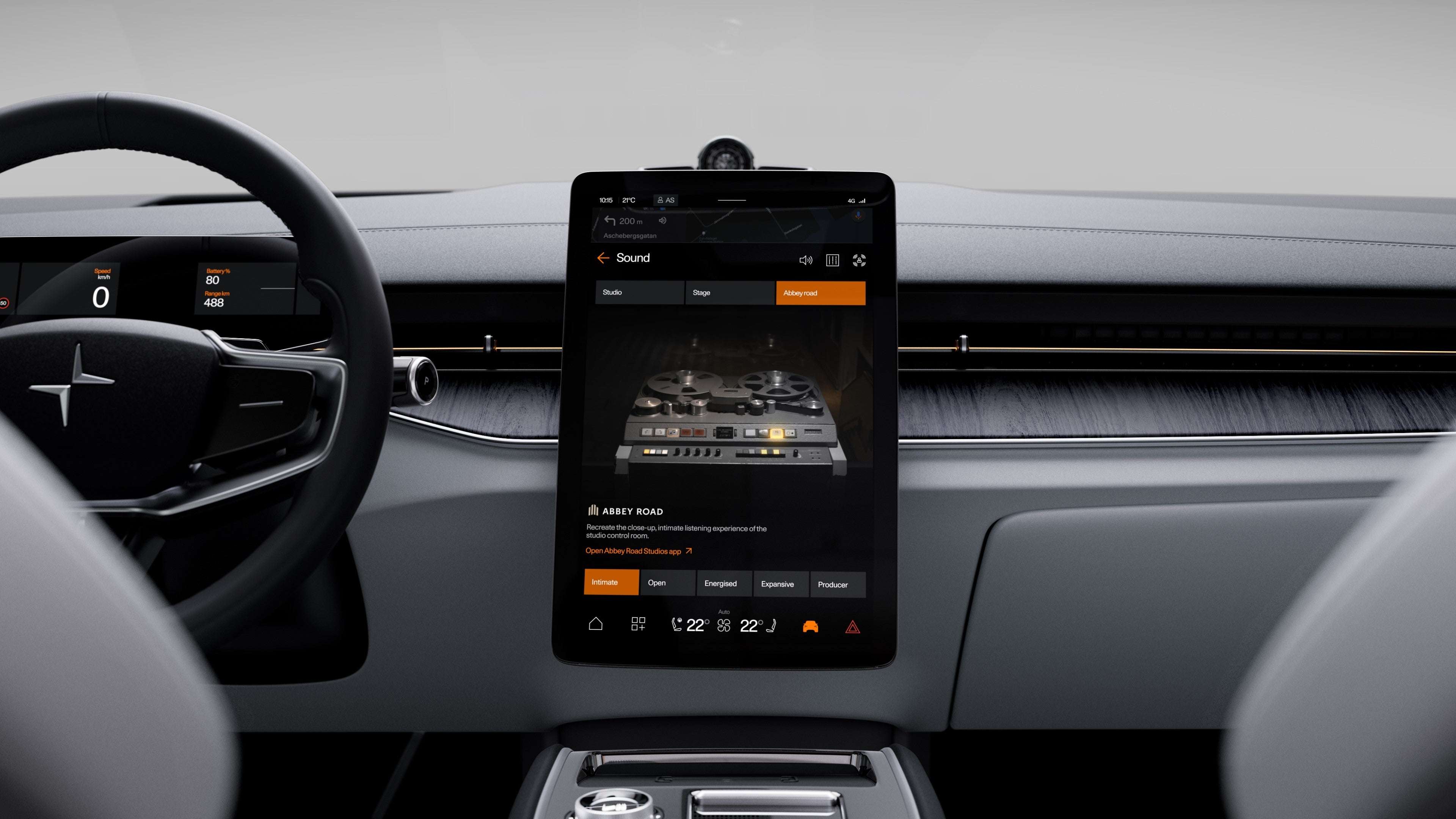 Abbey Road Mode is available in the Polestar 3 and Volvo EX90
